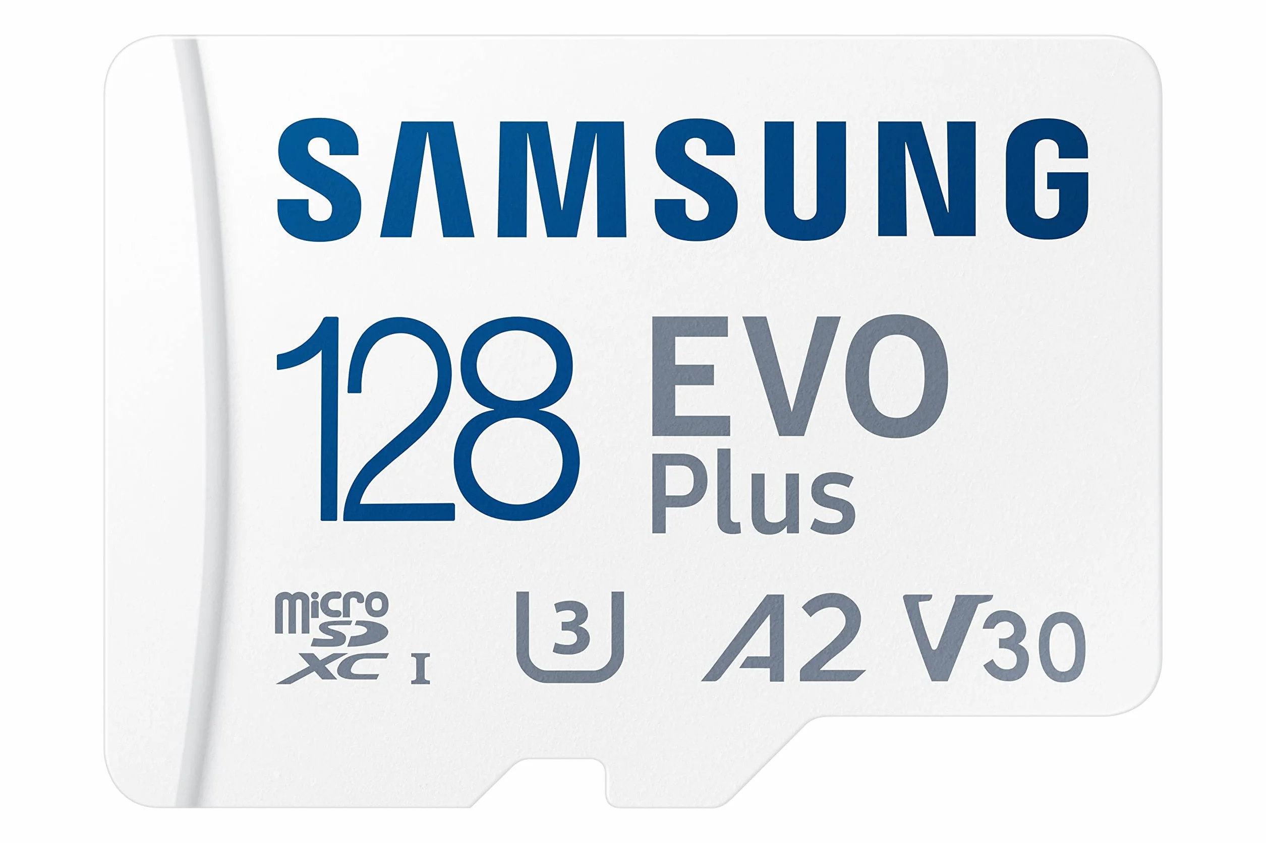 Samsung Carte mémoire microSD Evo Plus 128 Go SDXC U3 Classe 10 A2 130 Mo/s avec Adaptateur