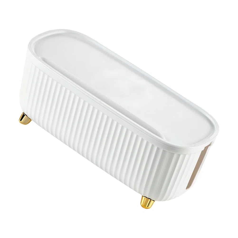 Blanche Boîte de Rangement pour Câbles Grosse Capacité, ABS, Anti-nœuds