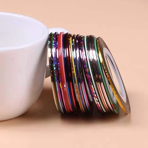 30pcs bandes décalcomanies ongles 3D Nail Art décorations feuille conseils bricolage