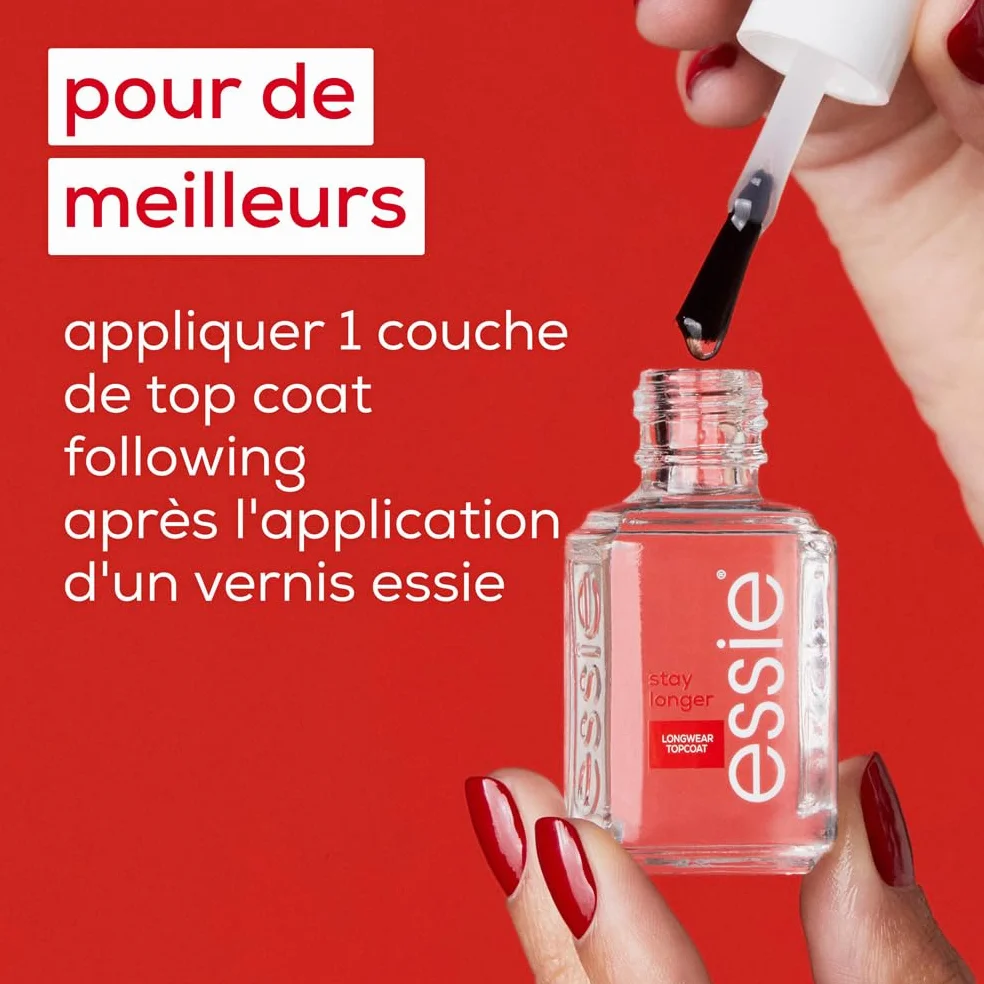 Essie Stay Longer Top Coat Vernis à Ongles