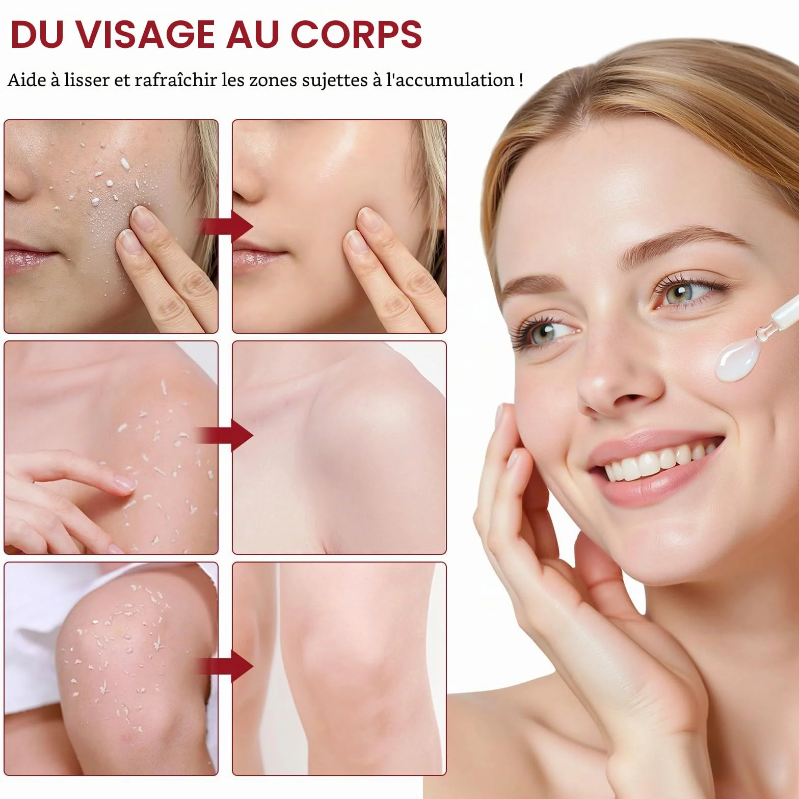 Sérum Exfoliant Visage au Riz Blanc 100ml + Riz Noir 100ml, Peeling Doux AHA BHA VB3, Éclat & Hydratation, Soin Coréen