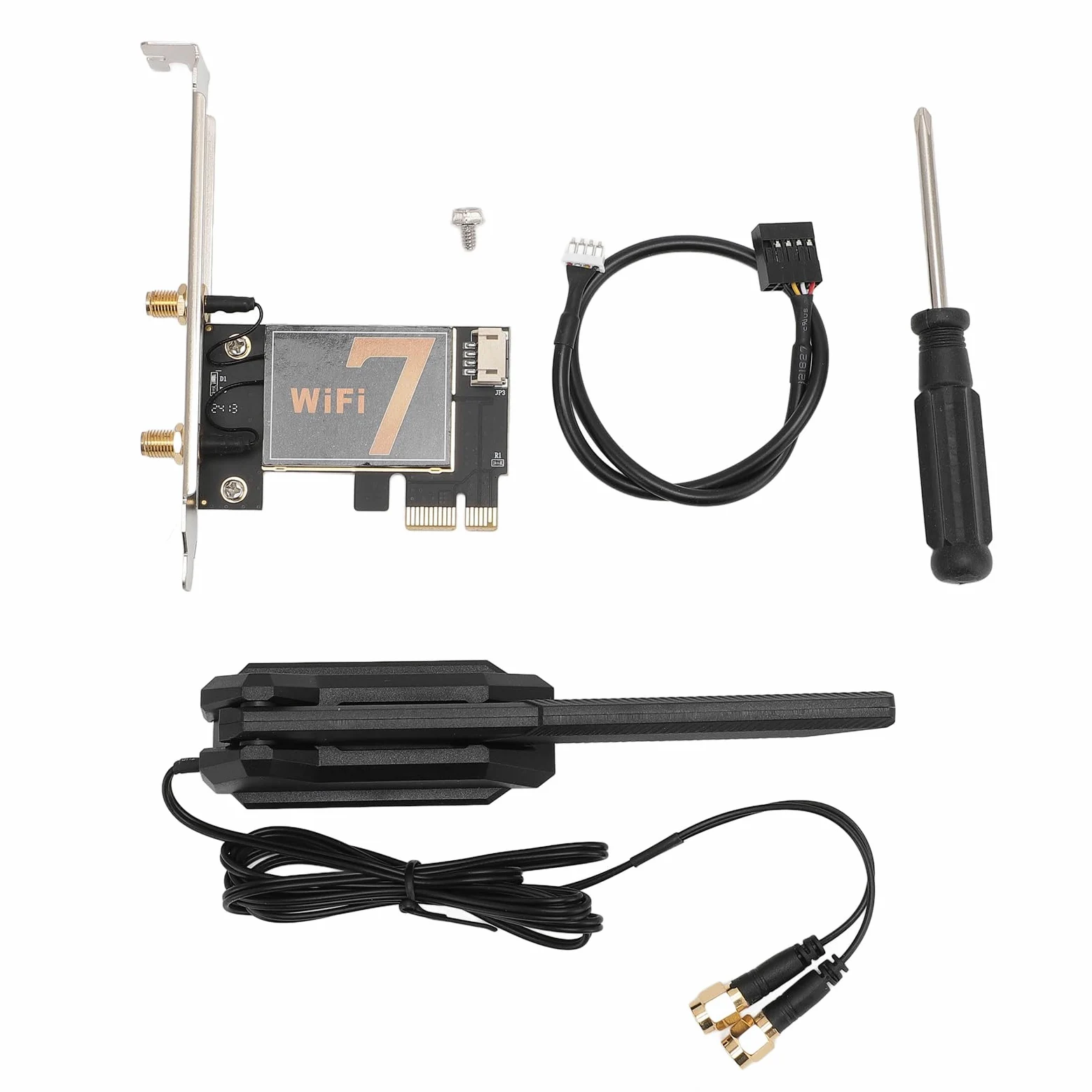 Generic Carte Réseau Fil PCIE Haute Vitesse avec Antenne 12DB et Bluetooth 5.4 pour Ordinateur de Bureau