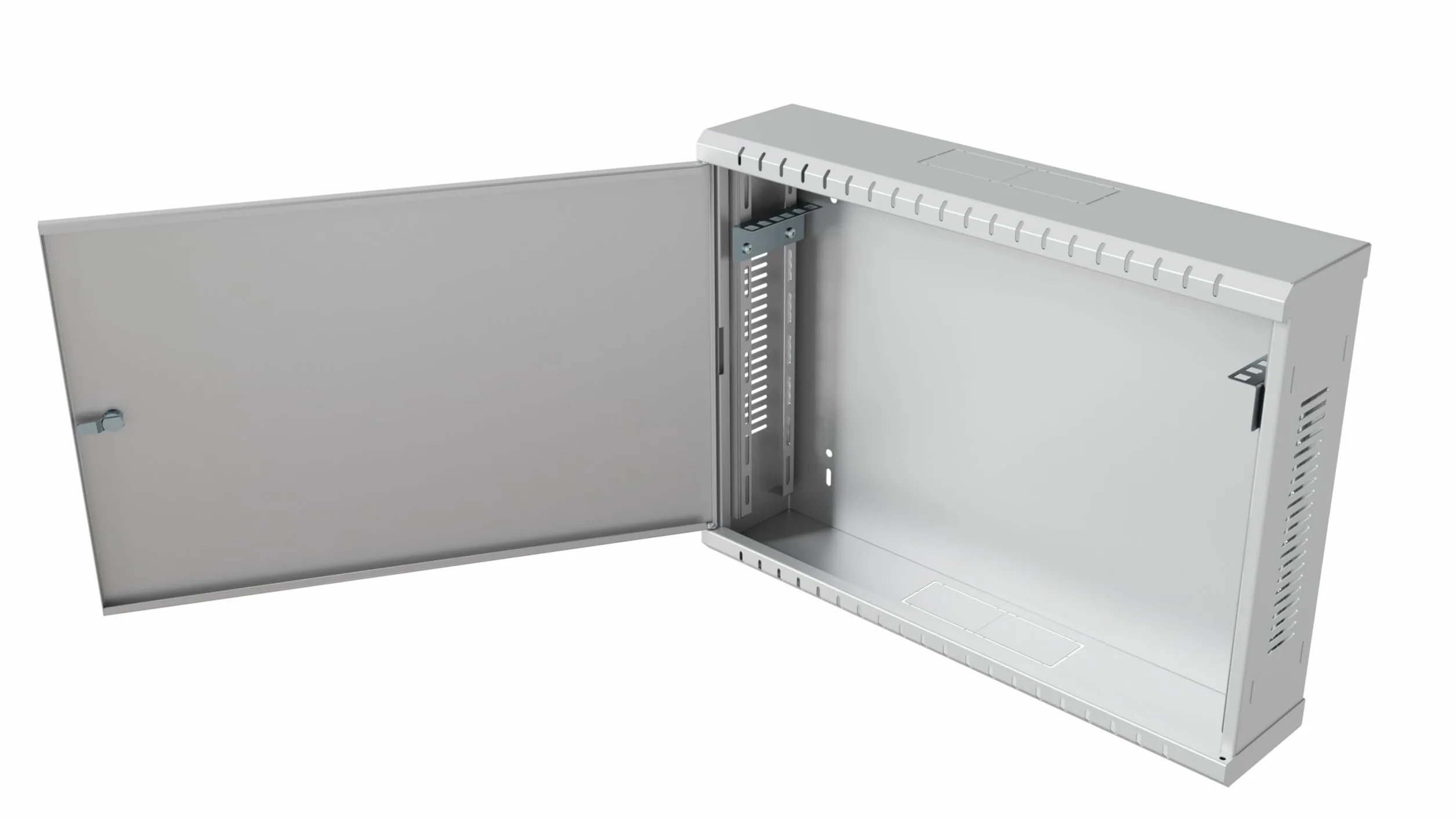 DVR CCTV Armoire Murale 2U 19 Pouces 120 mm | Baie Informatique en Acier | Bureau Informatique, NVR, Boîtier pour Caméra de Vidéosurveillance, Dimensions compactes, Réglable, Gris