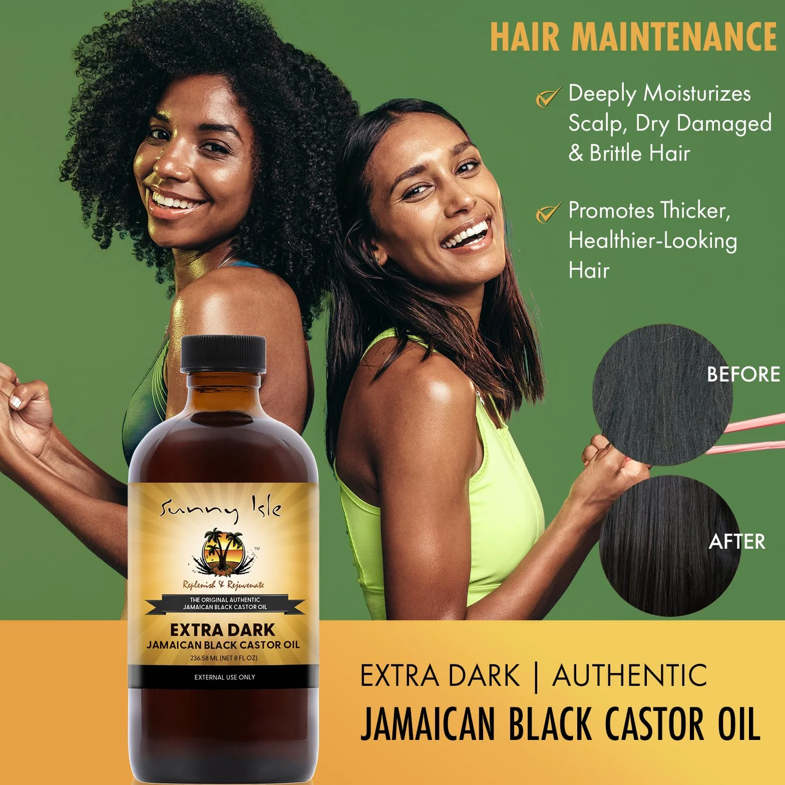 Sunny Isle Jamaican Extra Dark Huile de Ricin 236 ml
