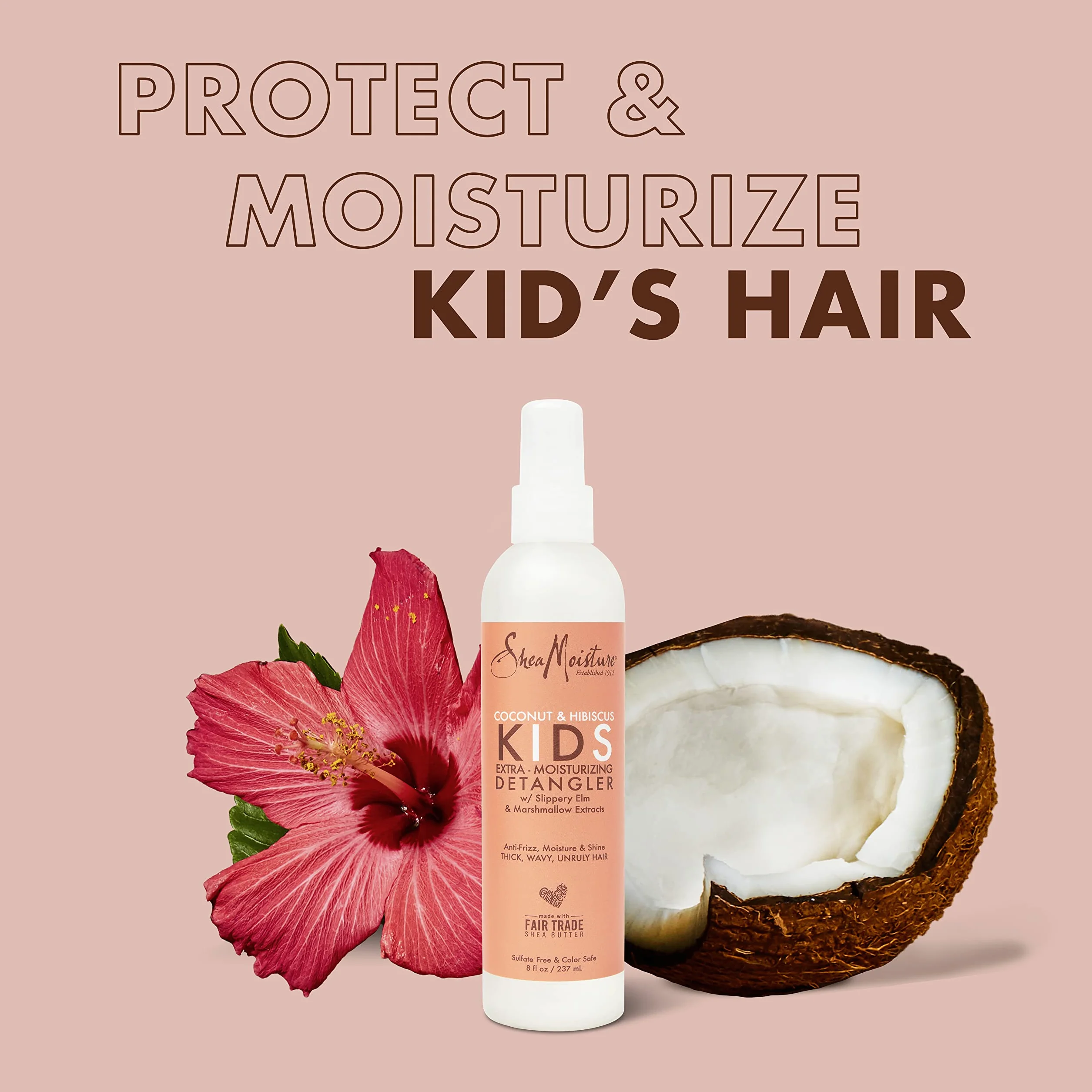 Shea Moisture Spray Démêlant Coco Hibiscus Kids 237 ml