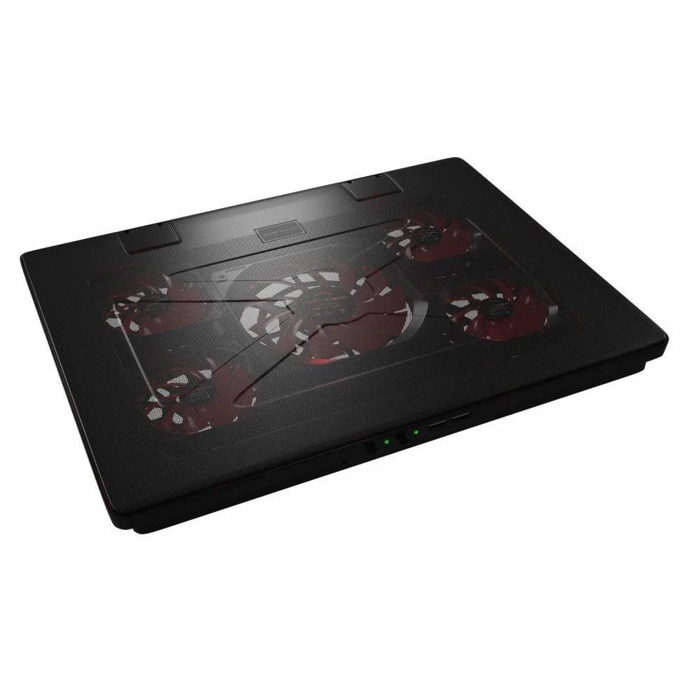Mars Gaming MNBC2 Base de Refroidissement pour Ordinateur Portable 17.35'' 5 Ventilateurs LED Rouge