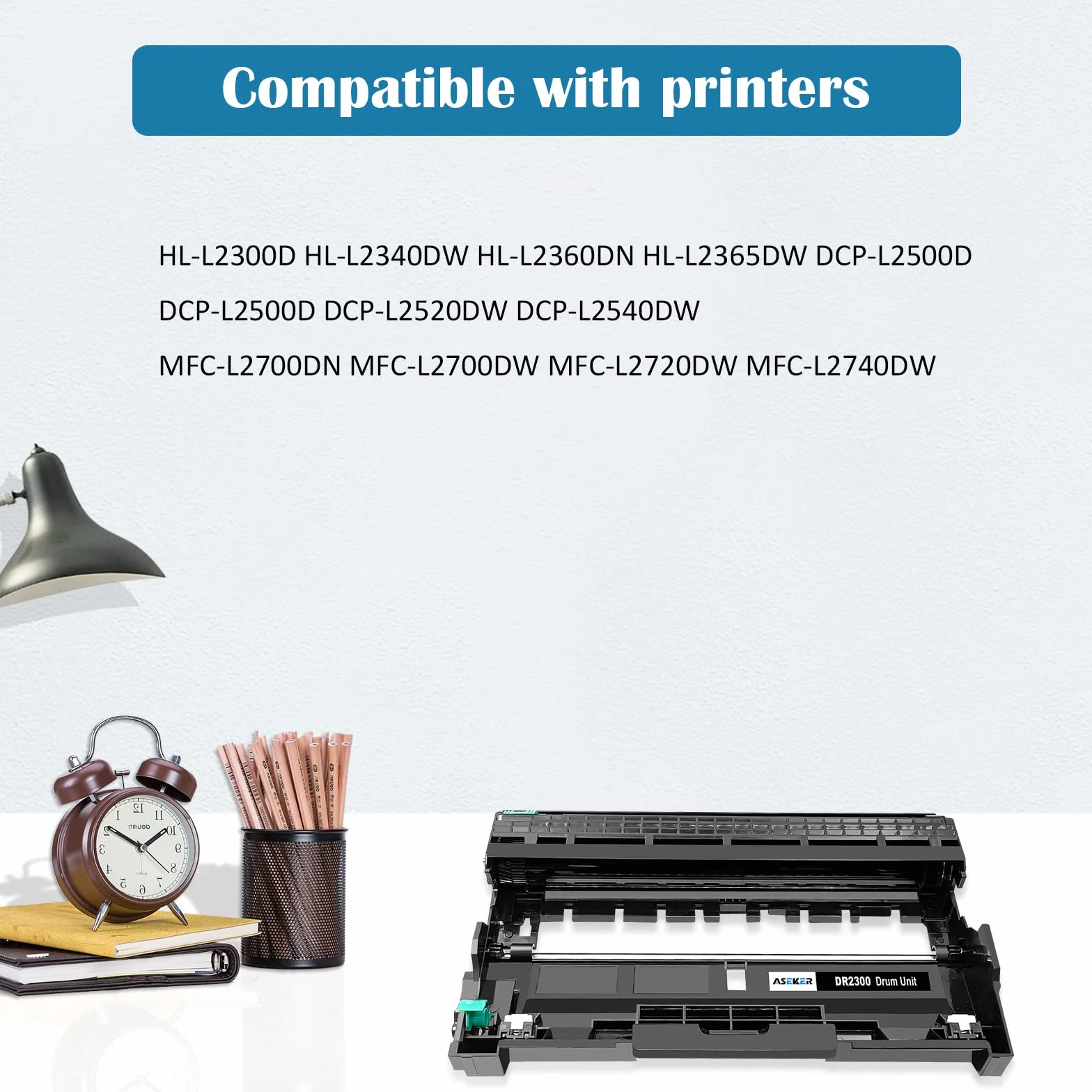Tambour Compatible DR-2300 DR2300 pour Brother HL-L2300D HL-L2340DW HL-L2360DN