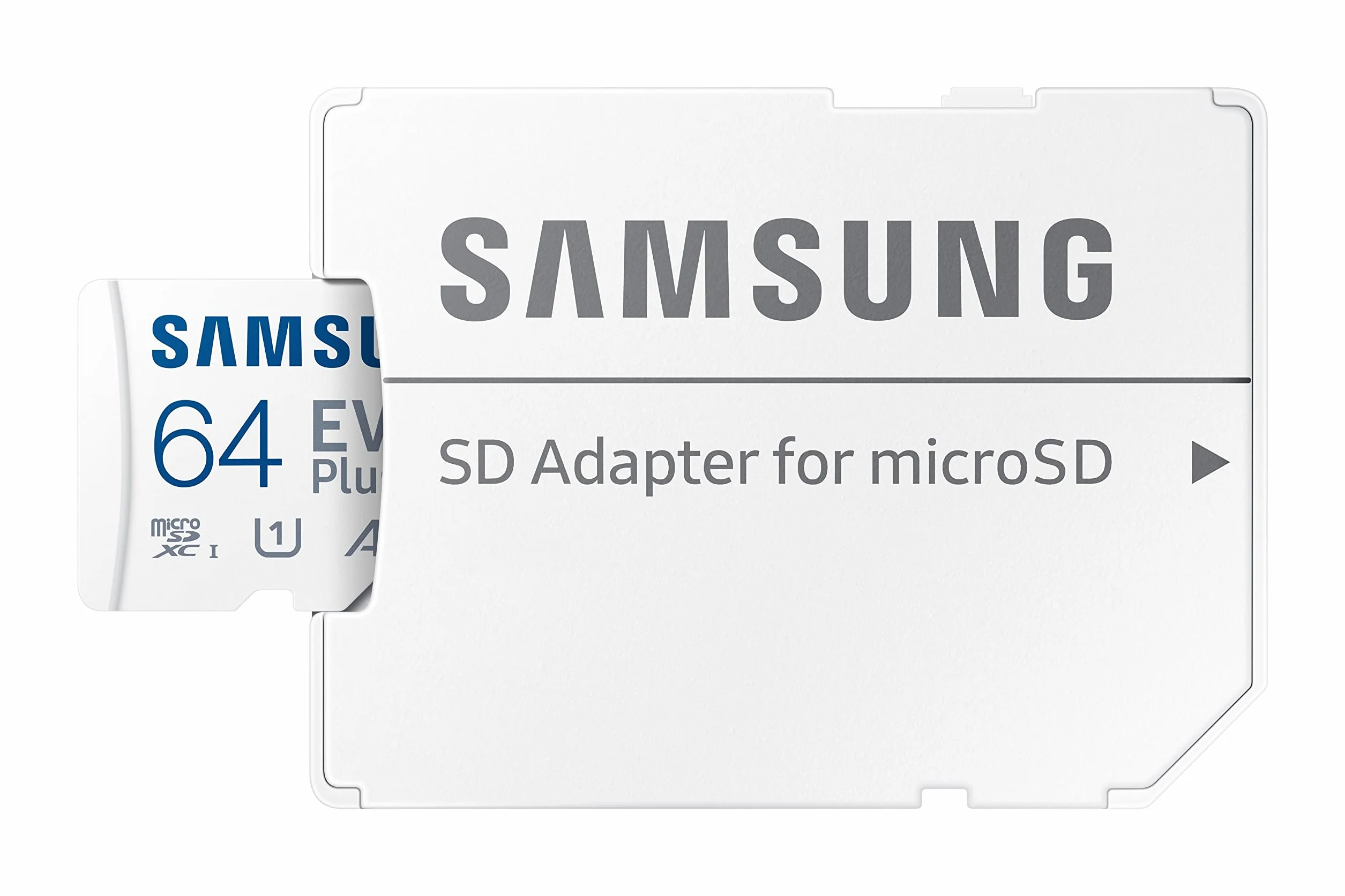 Samsung Carte mémoire microSD Evo Plus 64 Go SDXC U1 Classe 10 A1 130 Mo/s Adaptateur
