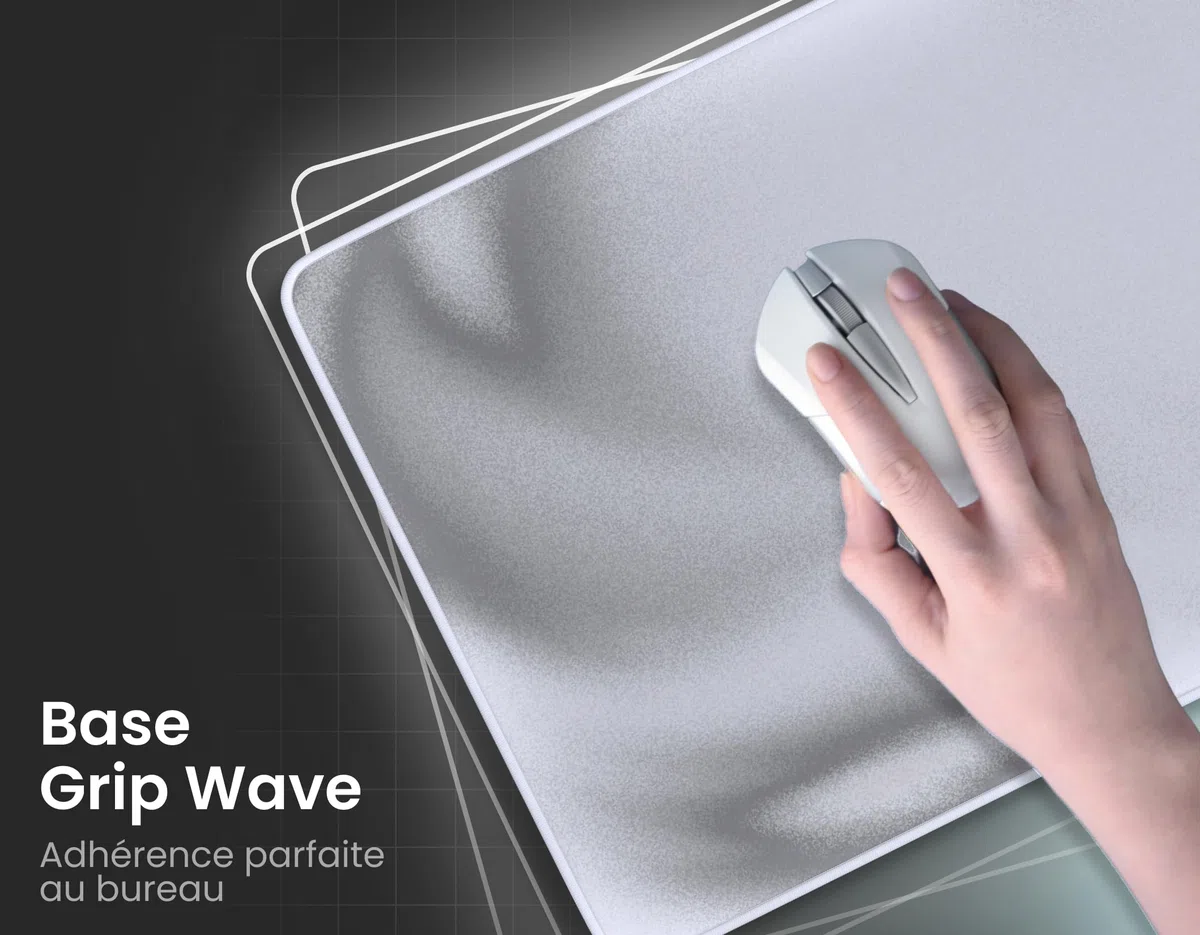 Phantum Mist - Tapis de Souris Gaming XXL 900x400 mm - Surface en Microfibre Hydrophobe Haute Performance - Base Caoutchouc Antidérapante - Soft Speed & Contrôle Précis (Light)