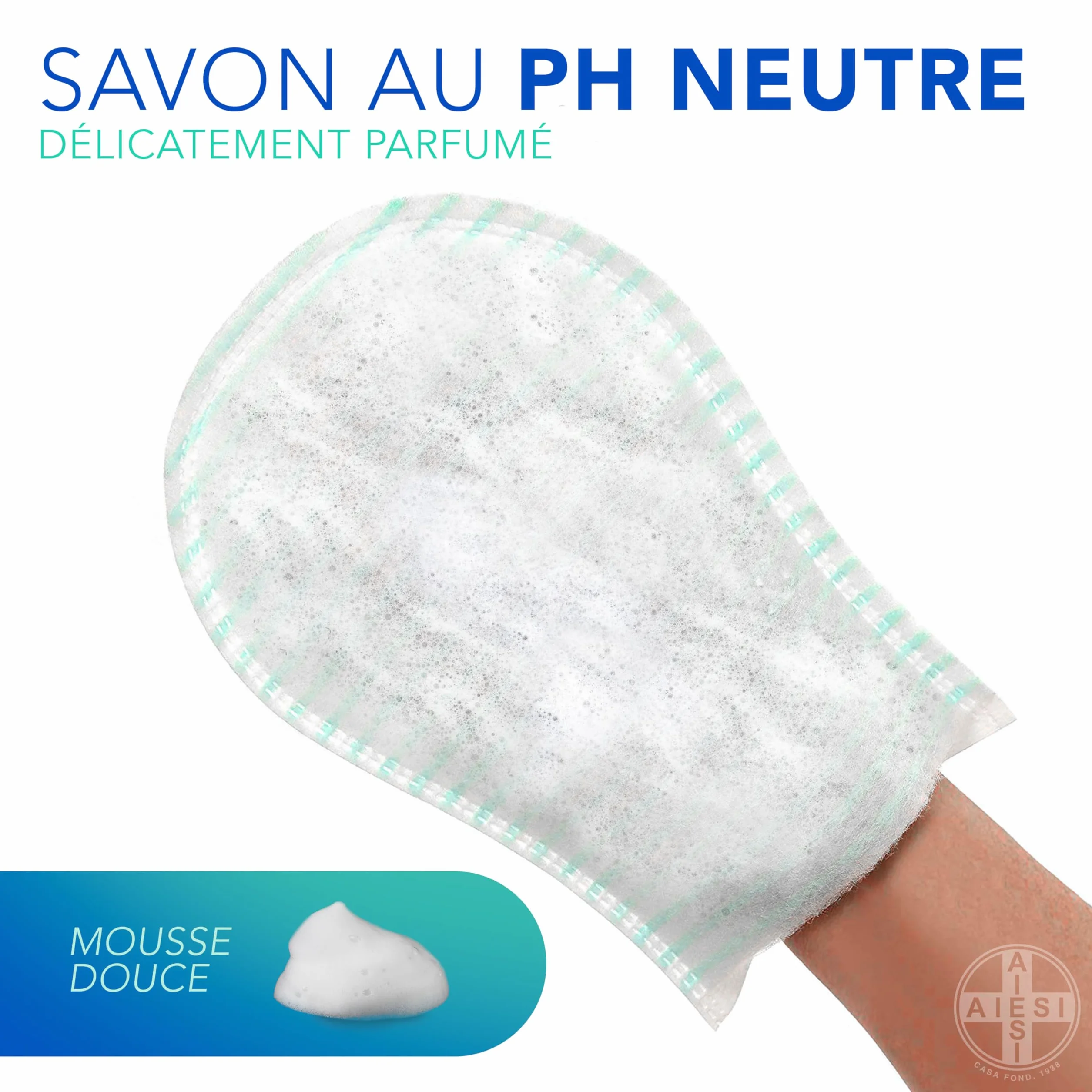 Gants de toilette jetables avec savon imperméable éponge douce Paquet de 100 pièces