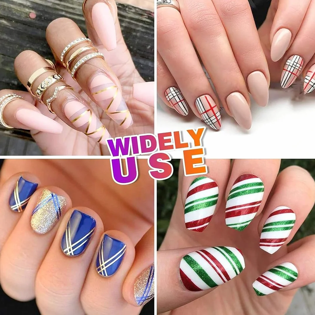 30 Couleurs Nail Art Stripes Sticker Autocollant Fil Striping Tape Bande Manucure Rouleau à Ongles Ruban DIY
