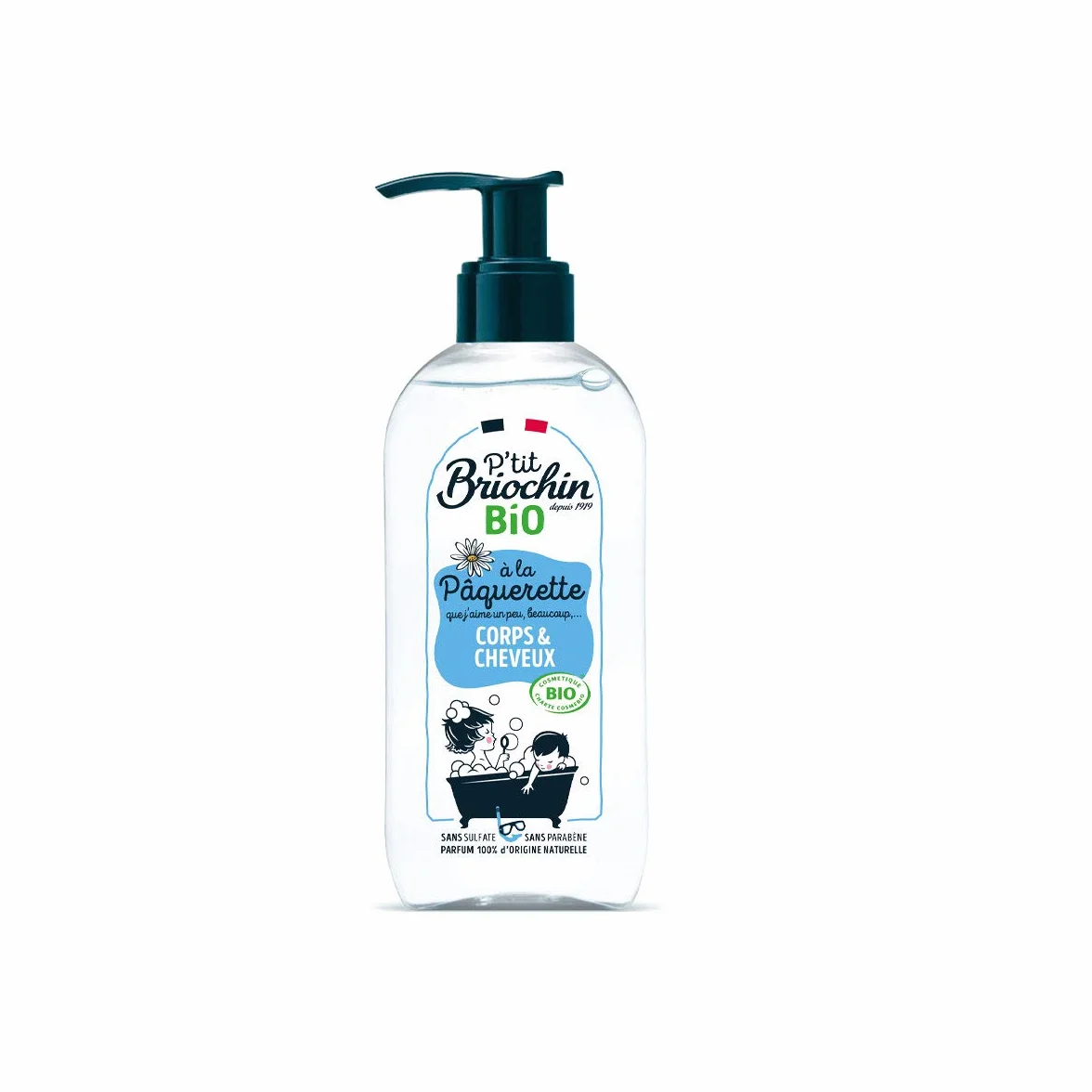 Briochin P'ti Bio Gel Lavant 2-en-1 Corps & Cheveux A La Pâquerette 250 ml Certifié Bio