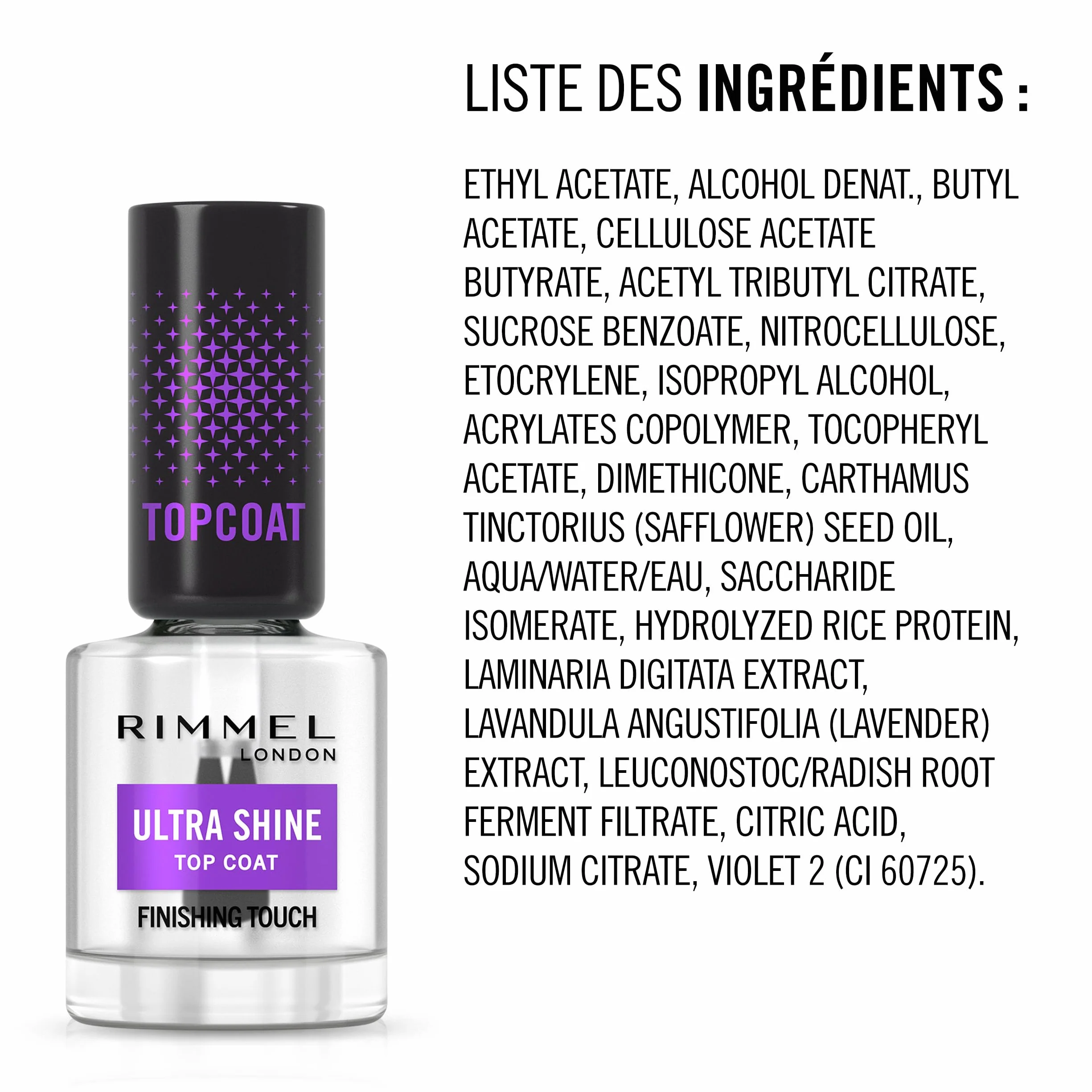Rimmel London Ultra Shine Vernis top coat effet ultra-brillant 12 ml