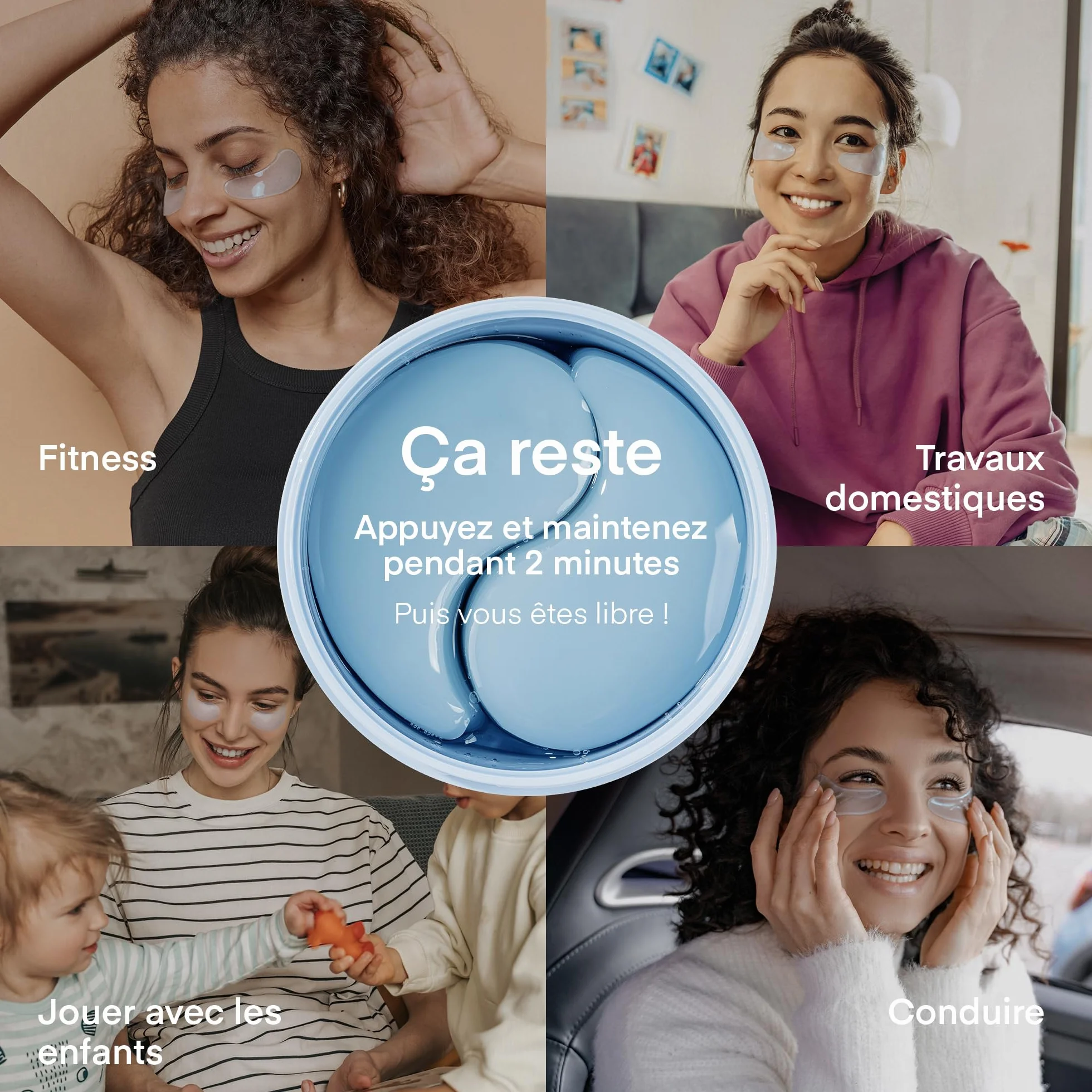 Skincare Coréen Patchs Yeux Anti-Poches Rides Acide Hyaluronique Niacinamide Caféine 30 Paires