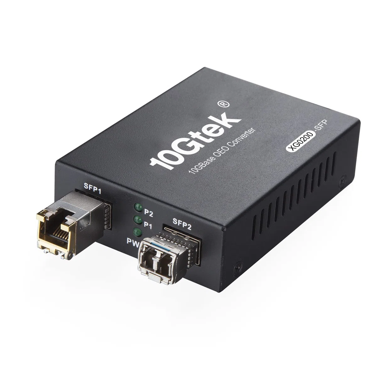 Convertisseur de médias 10G SFP+ (Kit #31) avec émetteur-récepteur à fibre optique 10GBase-T portée 30 mètres et module fibre 10GBase-SR (300 m, MMF, 850 nm)