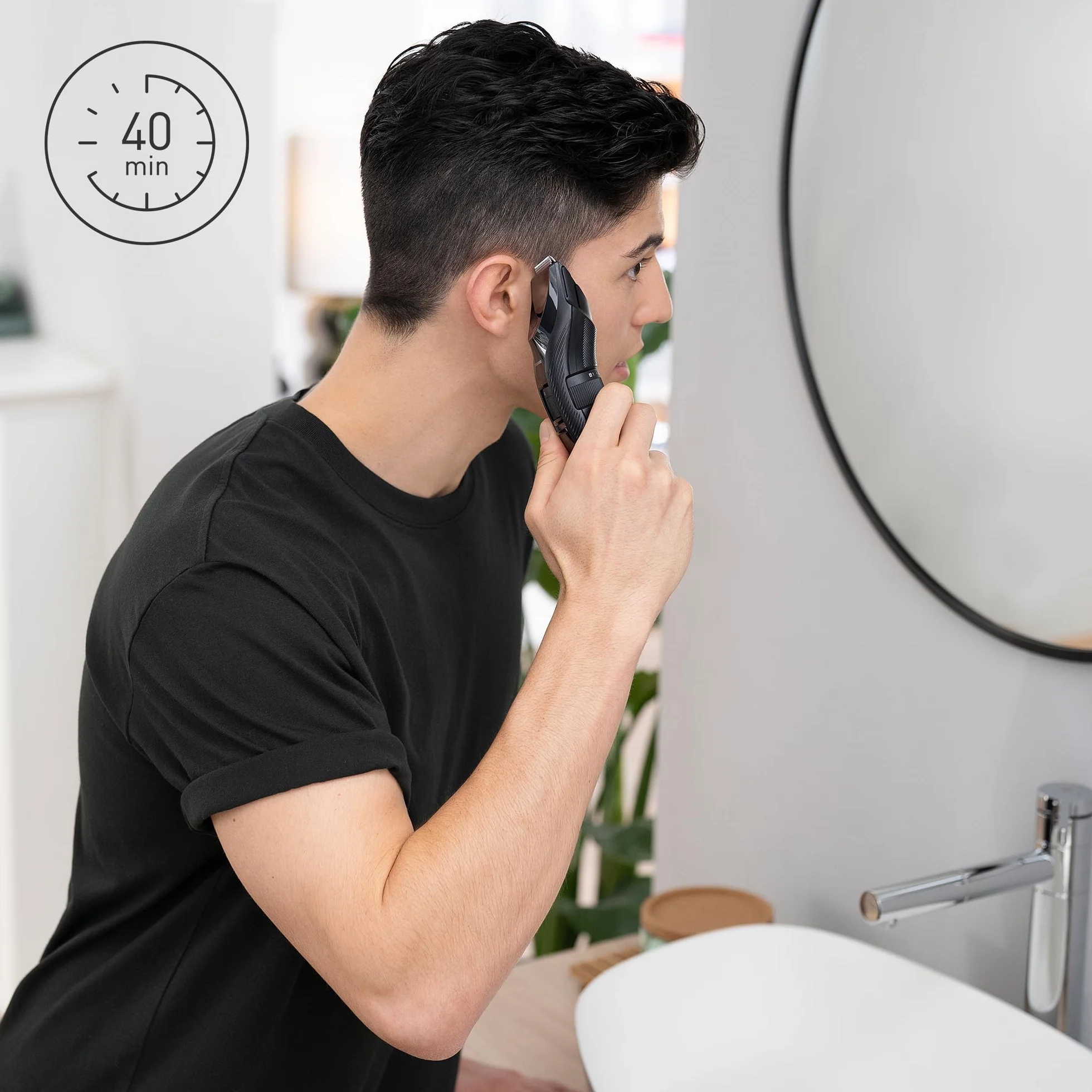Panasonic ER-GC53-K503 Tondeuse à Cheveux Hommes Sans Fil Étanche 19 Réglages Longueur Noir