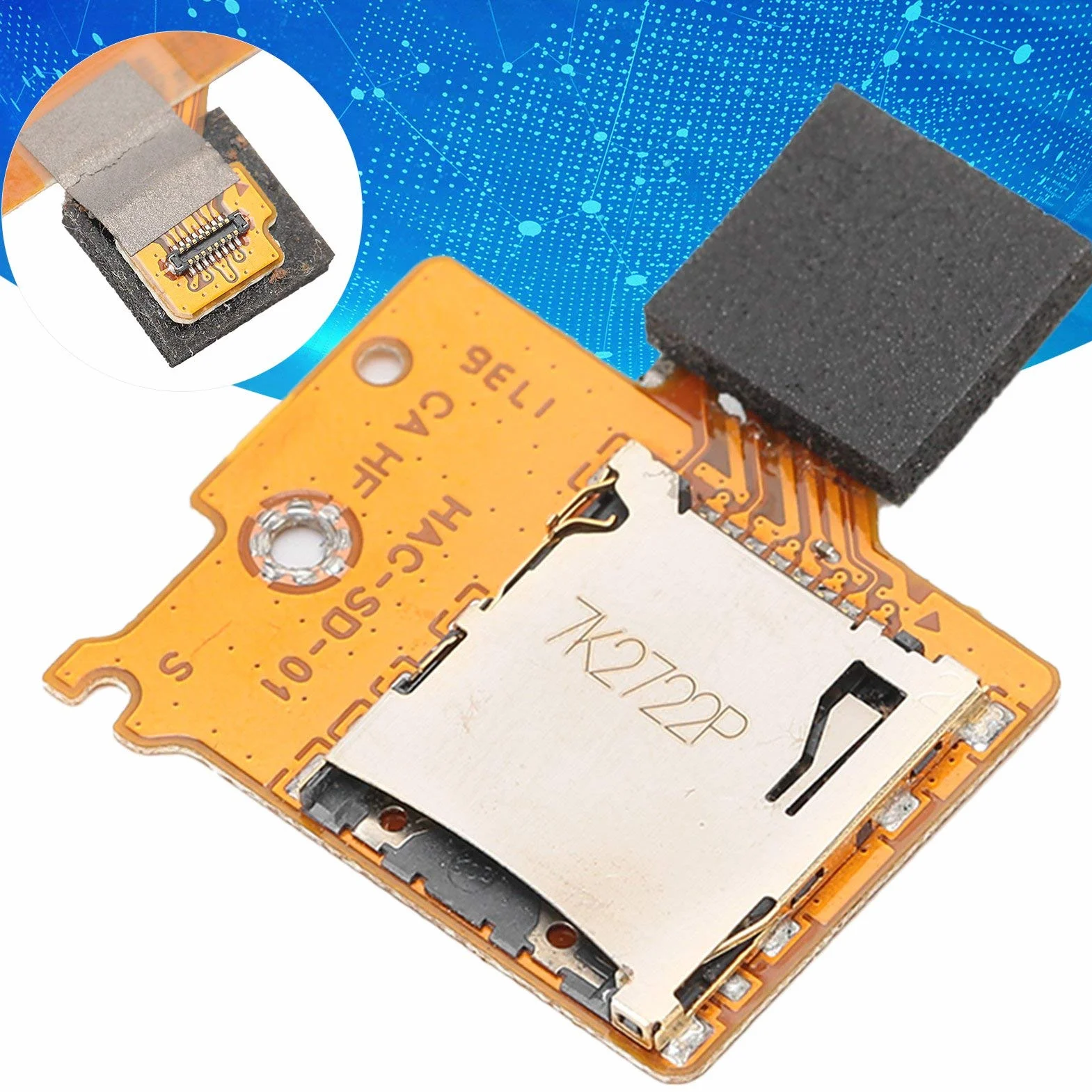Carte de prise de plateau de lecteur de carte mémoire de remplacement pour Switch Lite Console NS