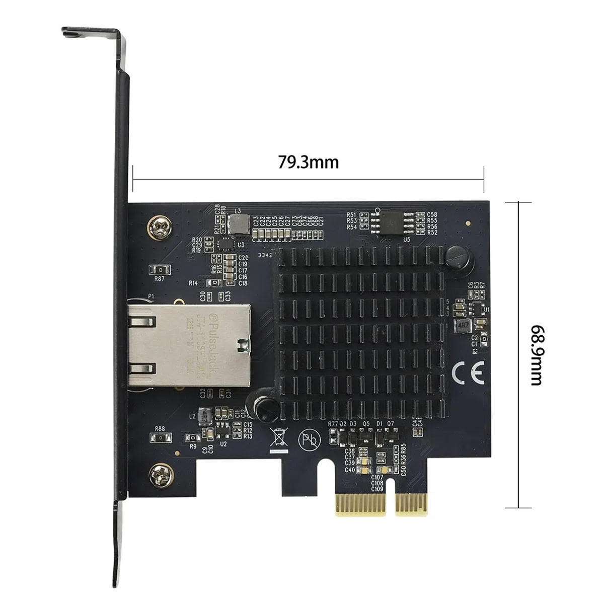 Carte réseau RJ45 à port unique, adaptateur réseau PCIE 1G/2.5.0G/5.0G/10Gbps Gigabit Ethernet