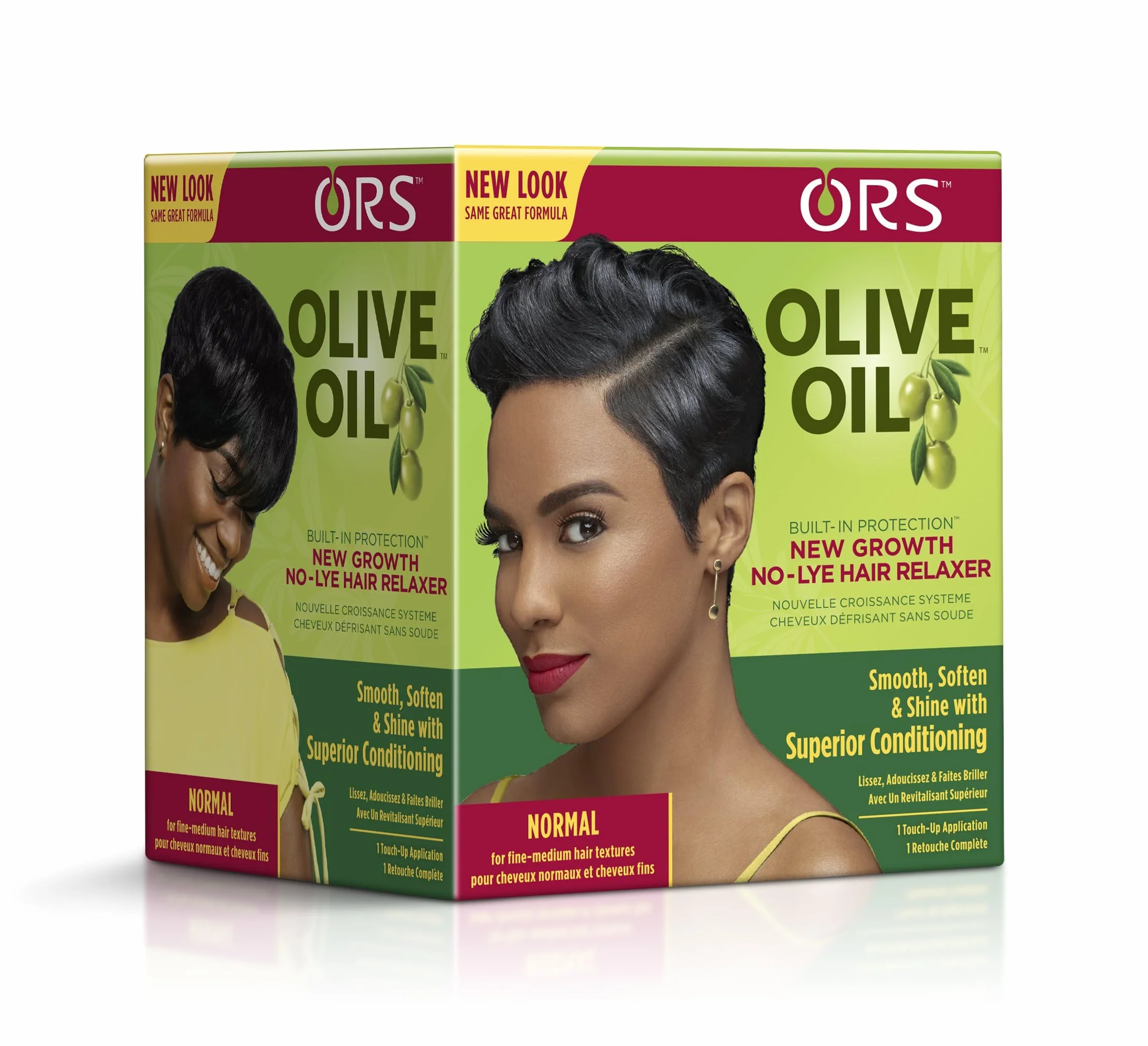ORS Olive Oil Crème Défrisante 184g - Enrichie en Huile d'Olive, Aloe Vera & Collagène pour Cheveux Brillants et Forts