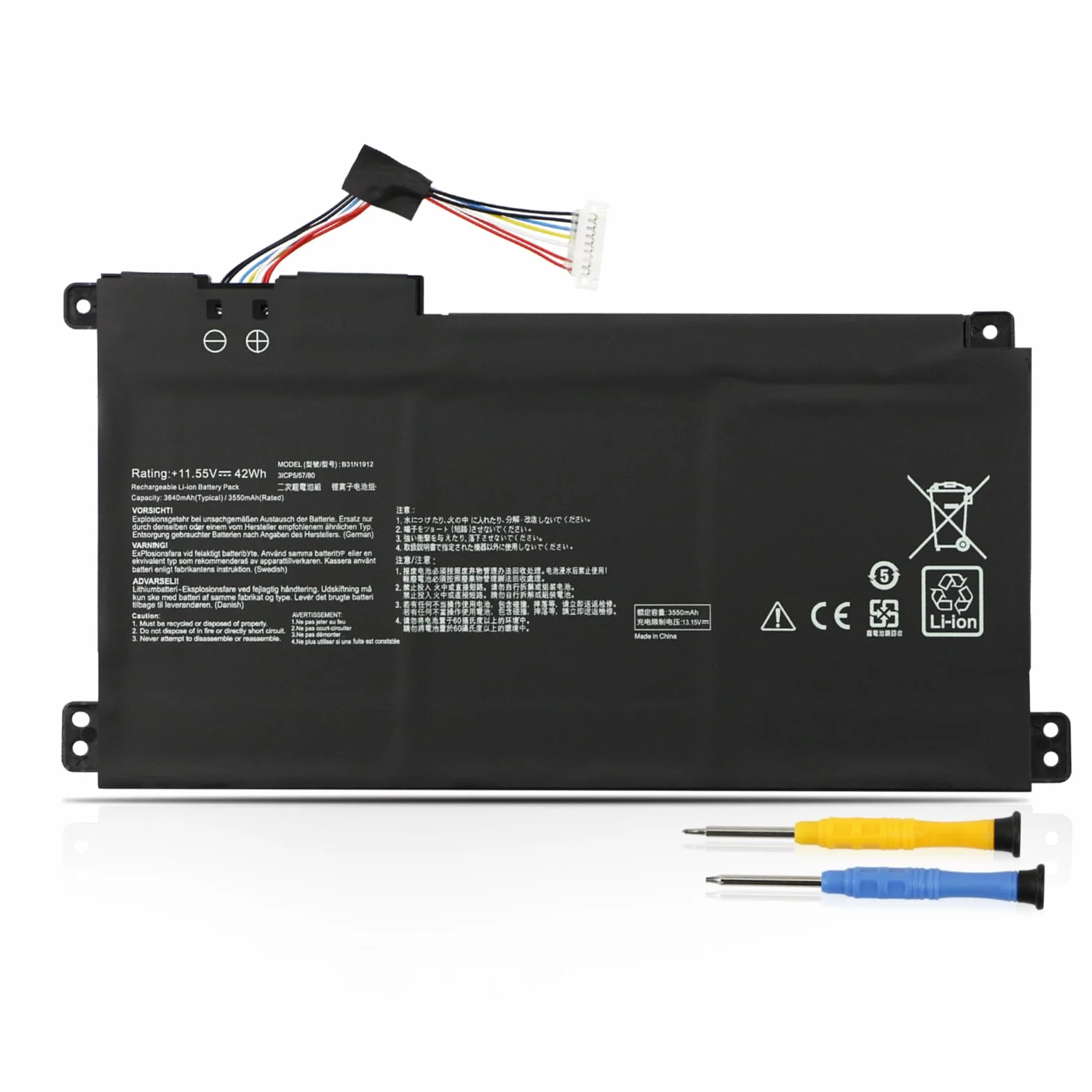 Batterie pour ASUS VivoBook E410 E510 L410 L510 Go 14 15 E410M E410MA E410K E410KA E510K E510KA E510M E510MA L410M L410MA R429M R429MA L510MA L510KA L410KA