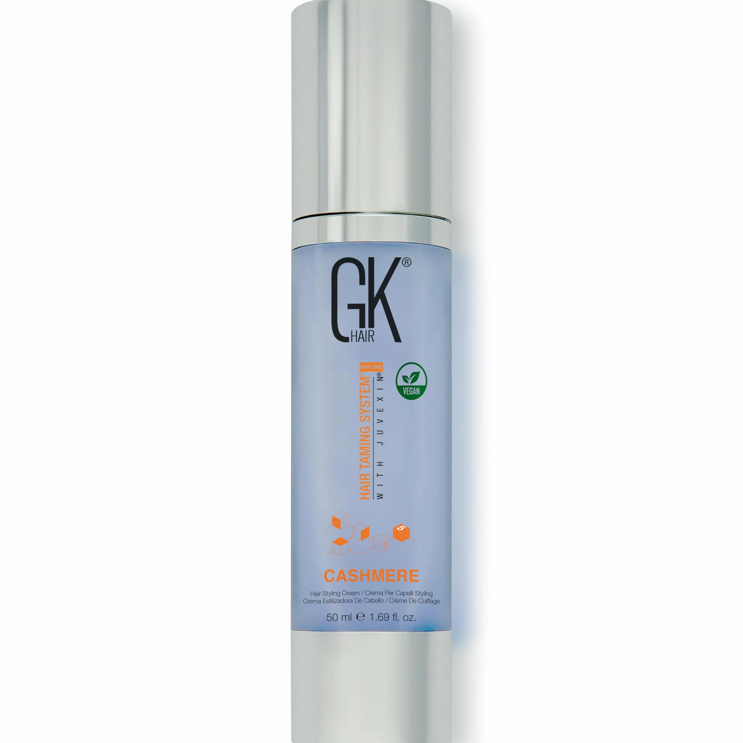 GK HAIR Global Keratin Leave in Cashmere Hair Smoothing and Styling Cream 50ml Huile d'argan anti-frizz réparation hydratante