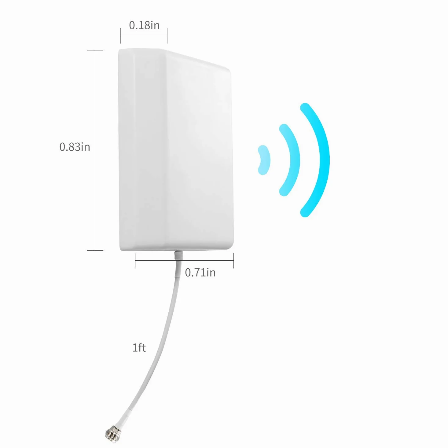 XRDS-RF Antenne de panneau intérieur directionnelle à large bande Antenne murale 8dBi Antenne amplificateur de signal WiFi Antenne externe 698 à 2700 MHz