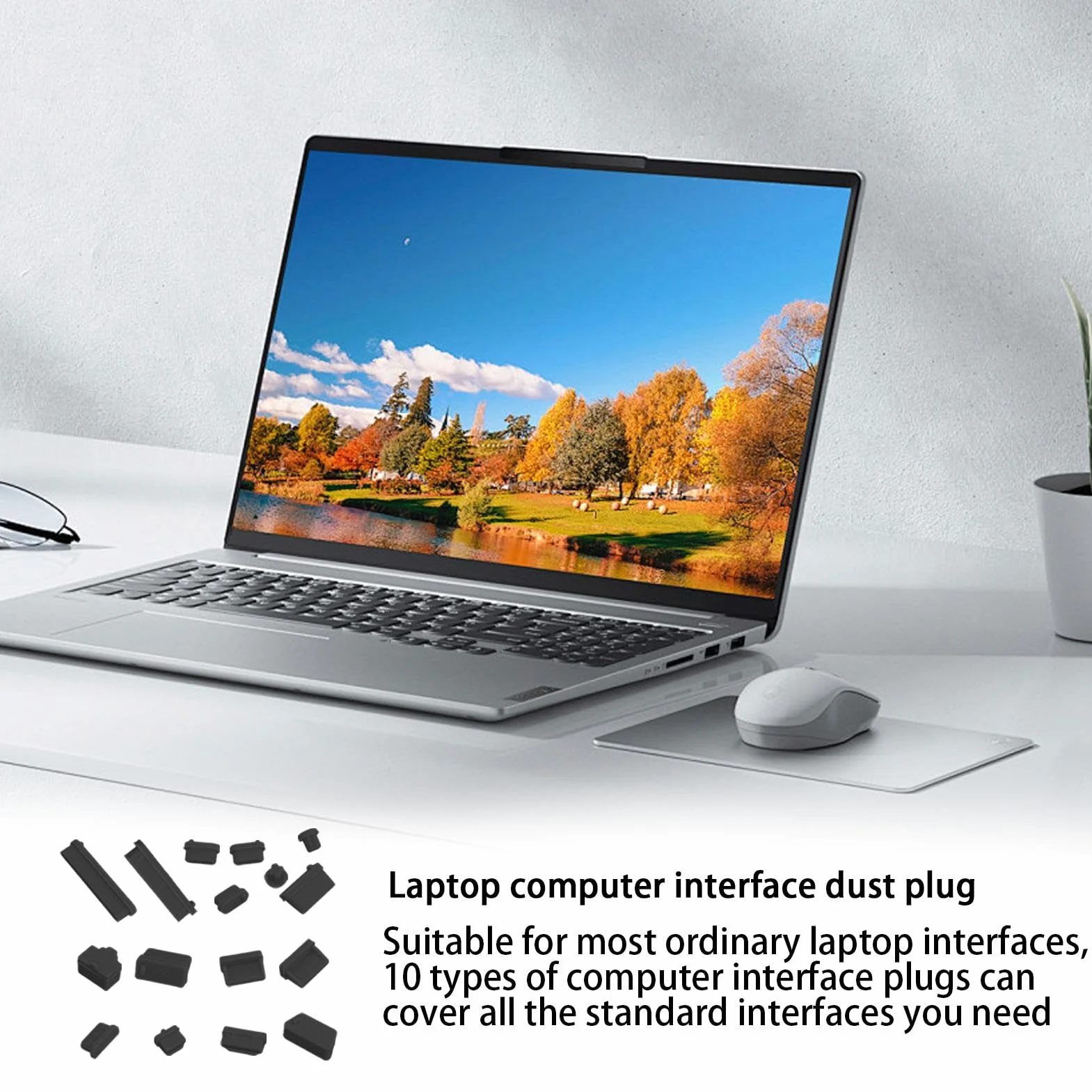 Bouchons anti-poussière USB C 16 pièces pour PC port