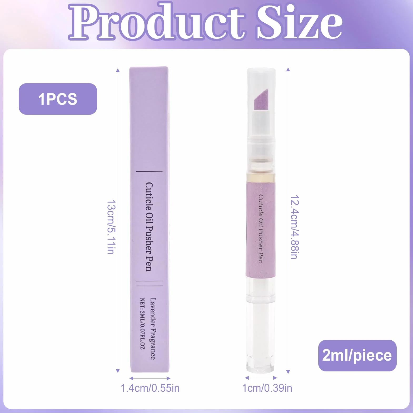 Stylo à huile pour cuticules 2 en 1, soin des ongles, pointe en céramique, repousse cuticules