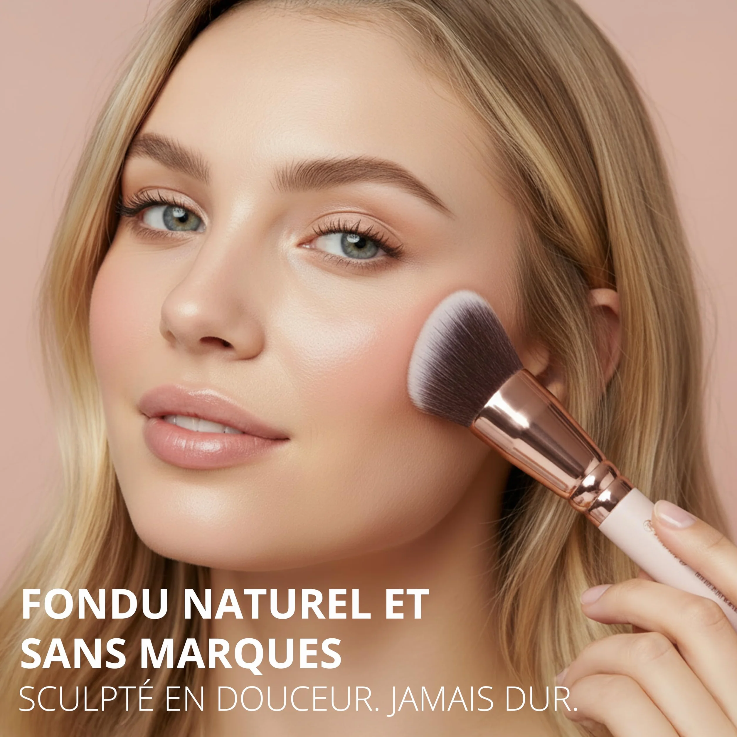 Set Pinceaux Maquillage Teint Contouring Poudre Rouge Kit Sculptant Visage Mélange Liquide Crème Poudre Cosmétique Polissage Pointillé