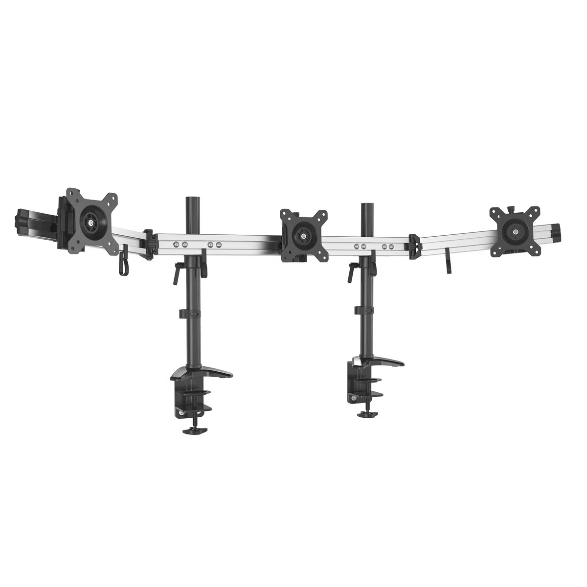 HFTEK Support de Bureau Table pour Trois moniteurs de 15" à 27" avec VESA 75/100 (MP230C-N)