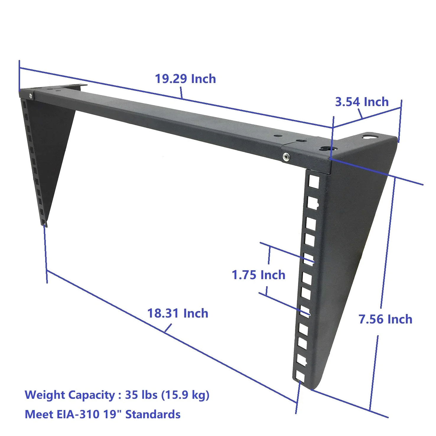 4U Space Rack Mural Vertical 48,3 cm (4U35P)