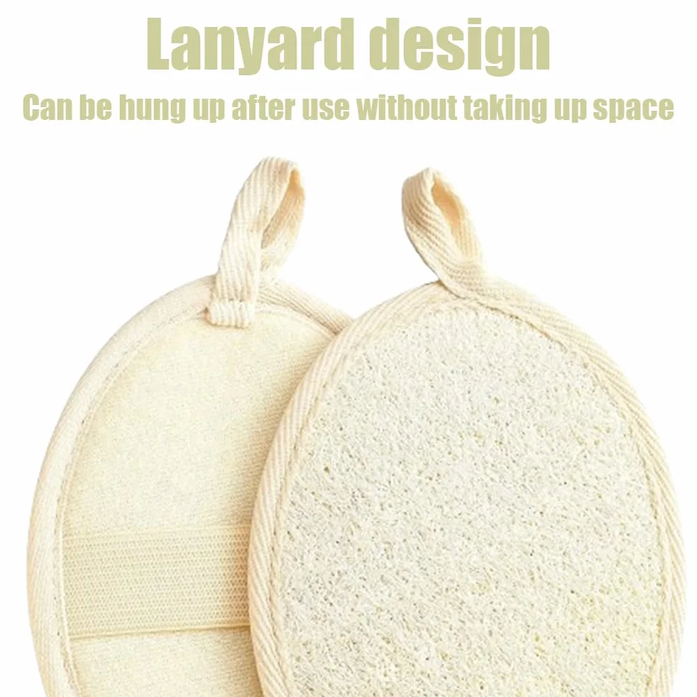 Éponges en Luffa Naturel Lavables, Gants de Gommage Reutilisables, Éponge Exfoliante pour Visage Corps Bain