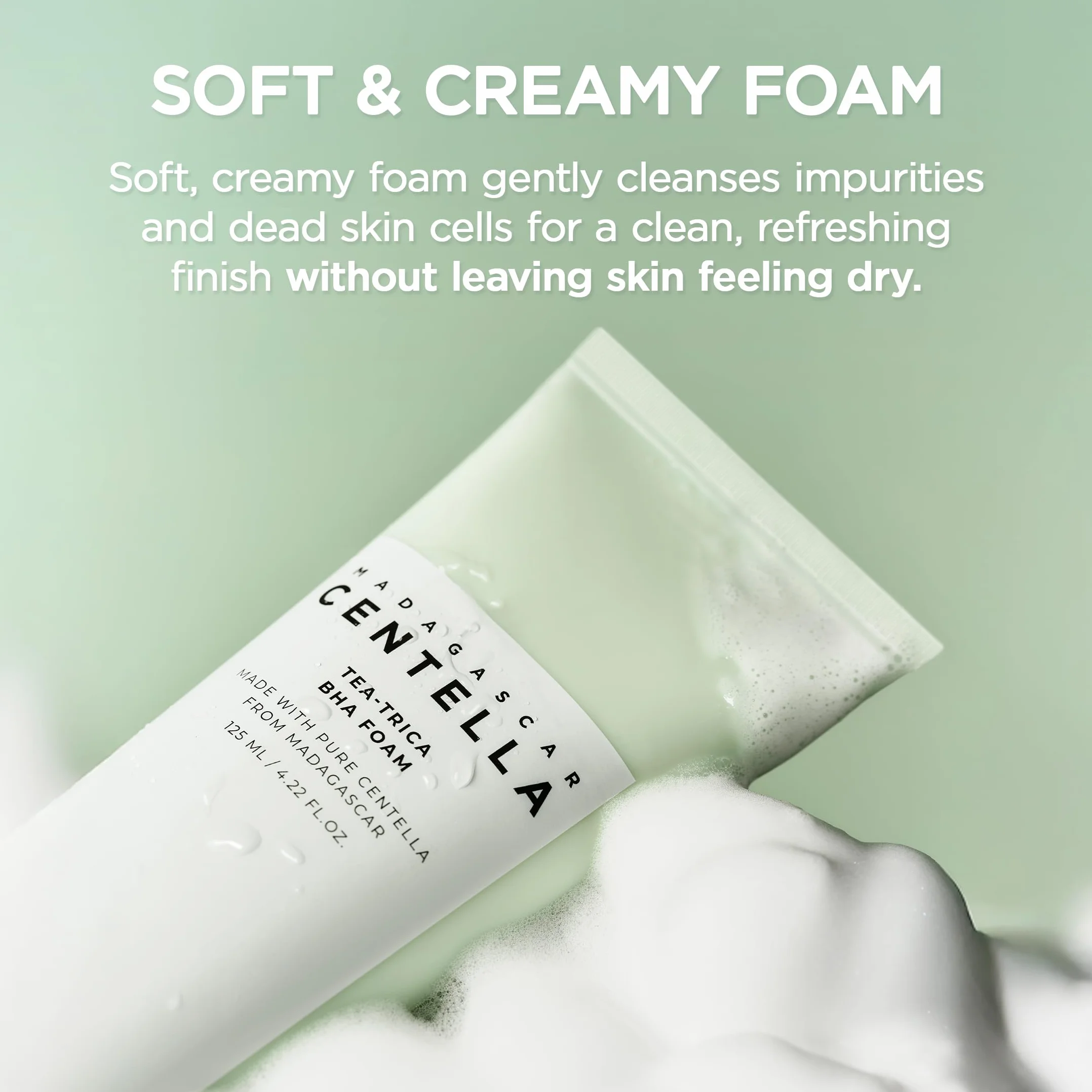 SKIN1004 Mousse BHA Centella Tea-Trica de Madagascar 125 ml Soin nettoyant professionnel
