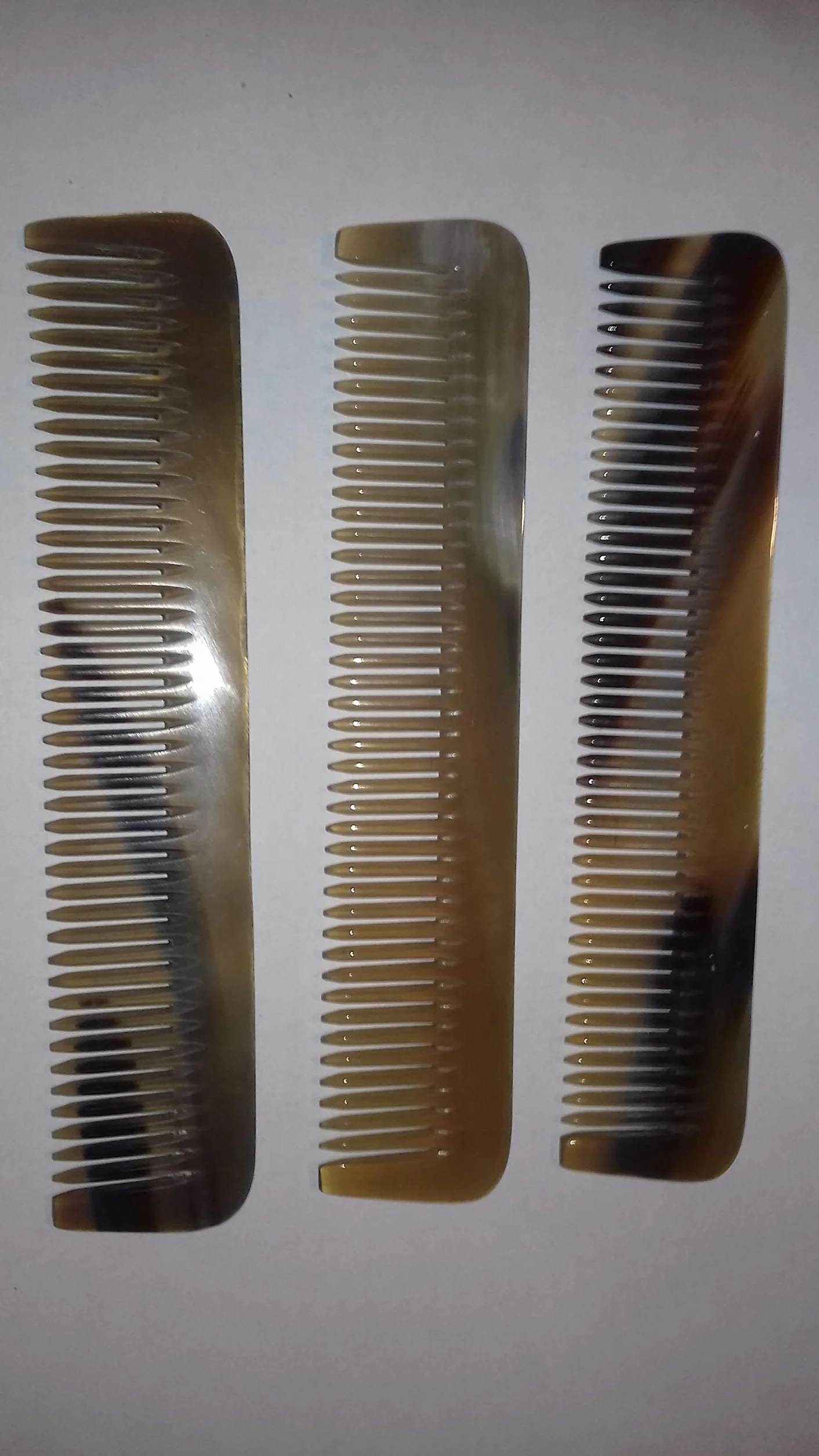 Peigne en Corne Naturelle Démêloir à Grandes Dents 17 cm