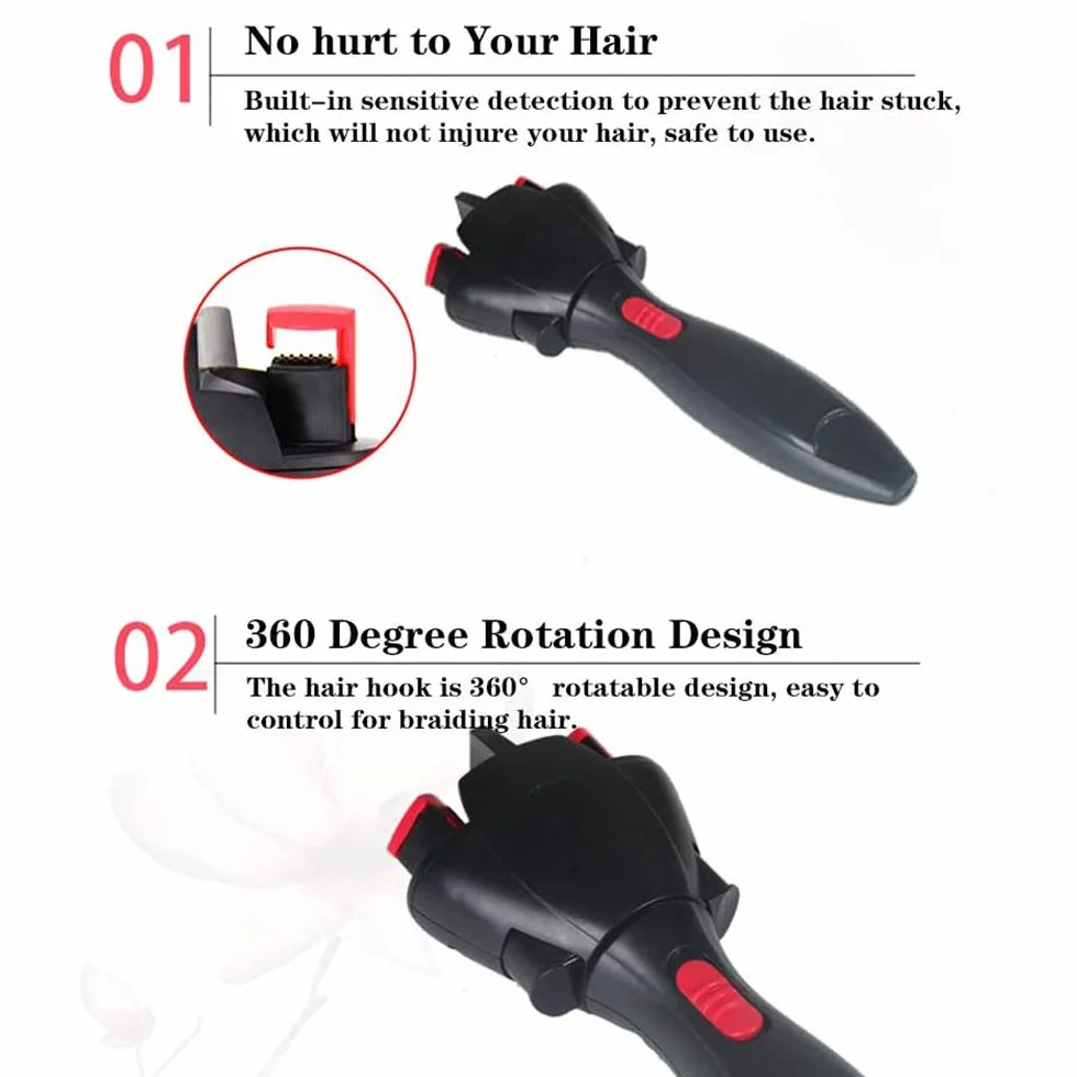 Tresseur de Cheveux électrique Automatique Torsion Rapide Outil de Tressage Intelligent Bricolage Coiffure Magique