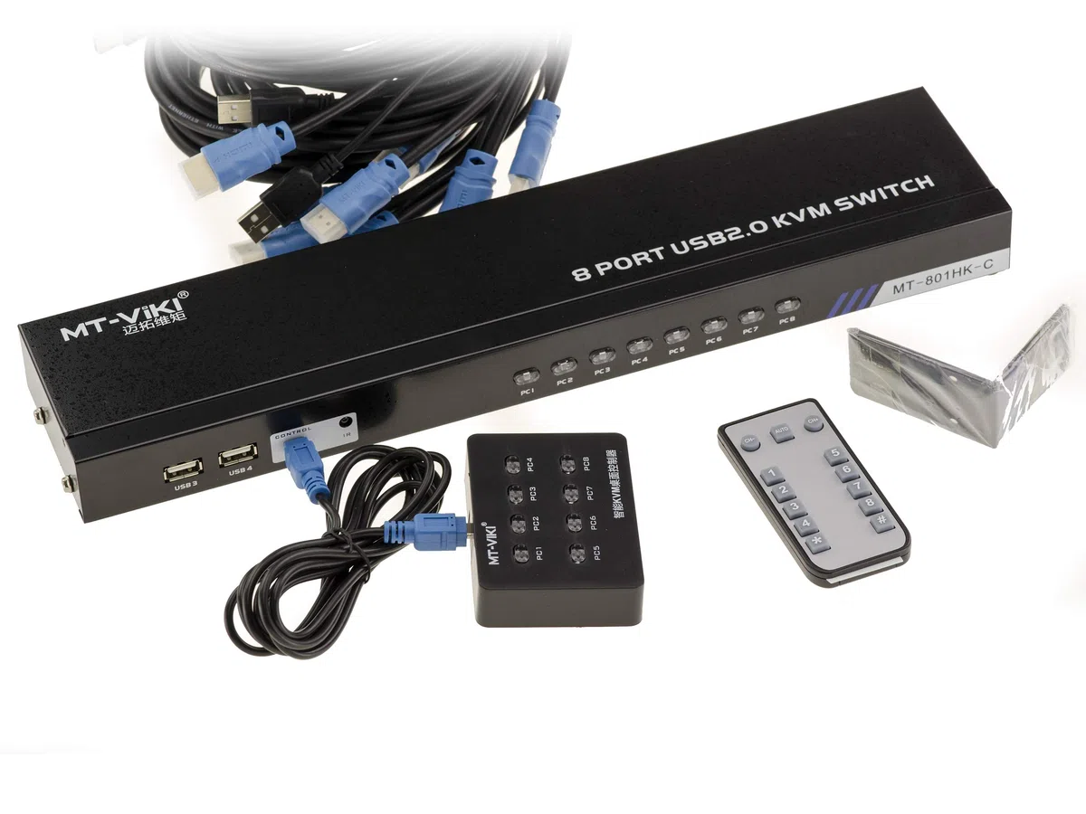 KALEA-INFORMATIQUE KVM HDMI 8 PC USB 4K avec télécommande