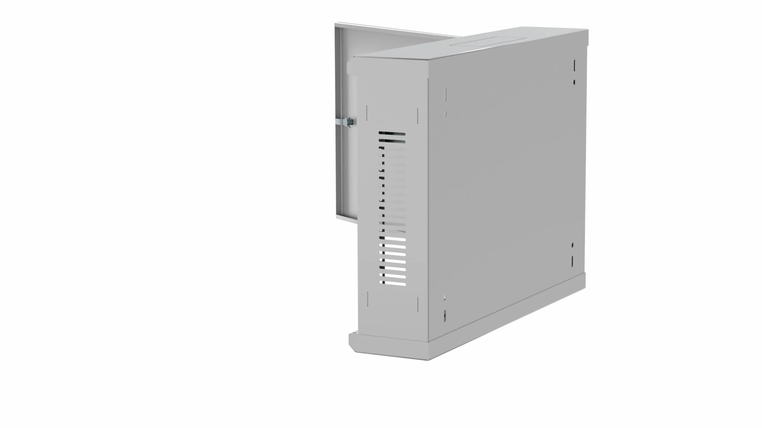DVR CCTV Armoire Murale 2U 19 Pouces 120 mm | Baie Informatique en Acier | Bureau Informatique, NVR, Boîtier pour Caméra de Vidéosurveillance, Dimensions compactes, Réglable, Gris