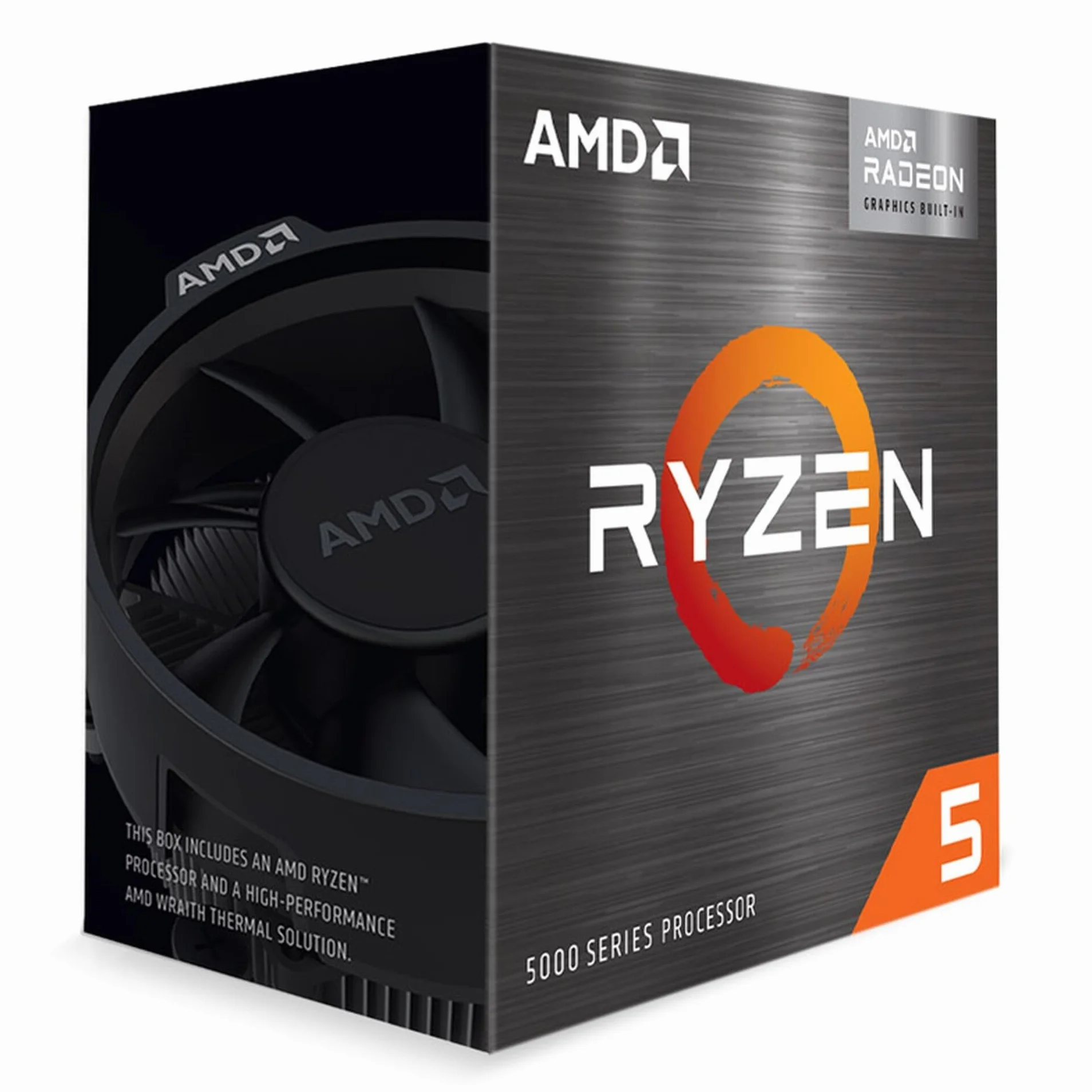 AMD Ryzen 5 5500GT Processeur (Radéon Graphique Intégré, 6 Cœurs/12 Threads, 65W DTP, AM4 Socket, 19Mo Cache, Jusqu'à 4,4 GHz Fréquence Boost, Ventilateur Wraith Stealth)