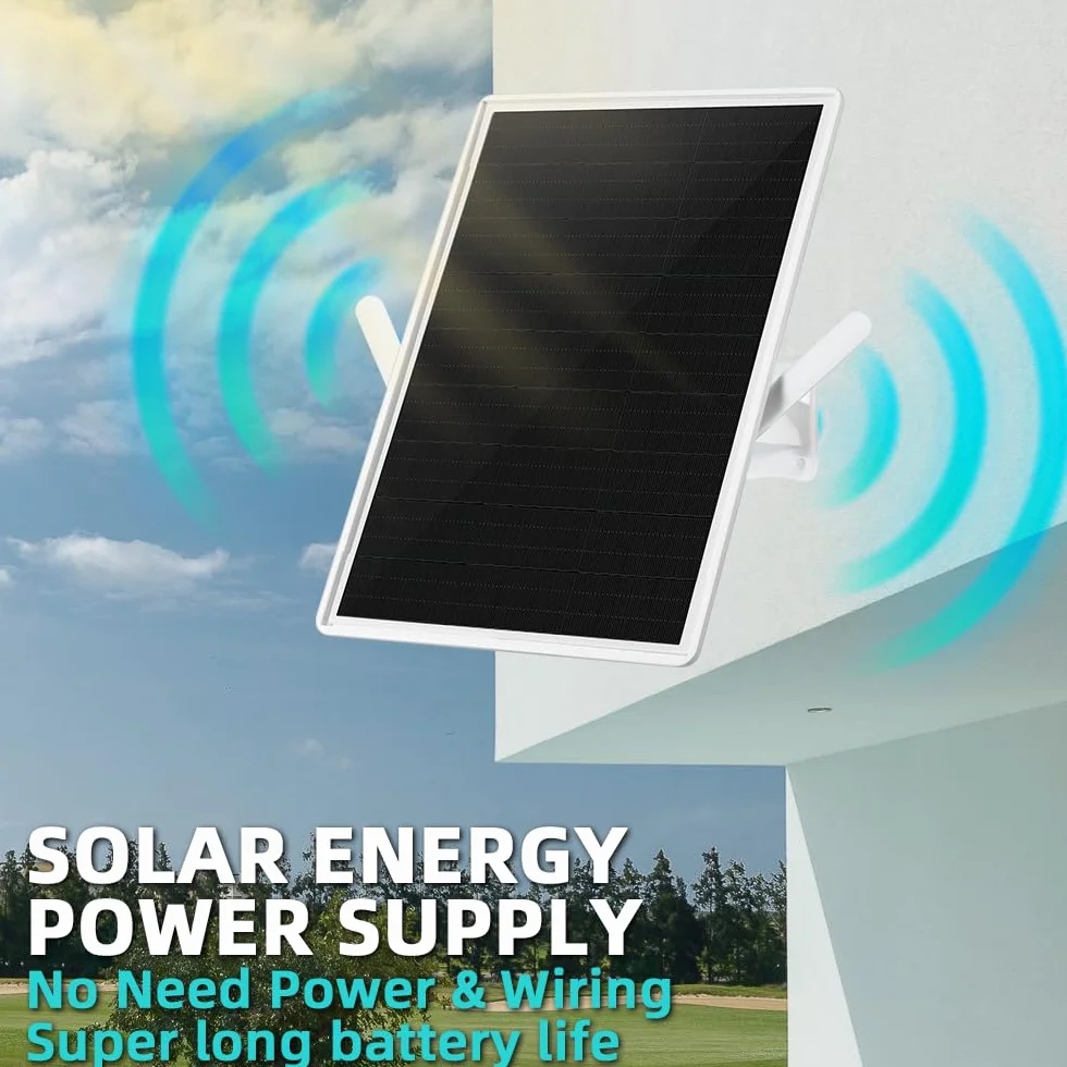 Repeteur WiFi Solaire Batterie Exterieur sans Fil, Puissant Amplificateur WiFi Couvre100-mètres, Outdoor répéteur WiFi Extender 2.4Ghz 300Mbps, Idéal pour Les Grands Espaces éloignés