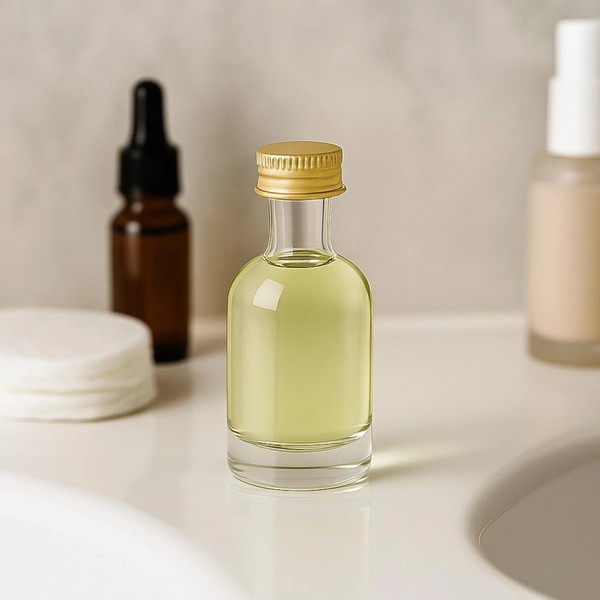 Mini bouteilles en verre 50 ml lot de 60 avec bouchon à vis doré fond épais goulot étroit