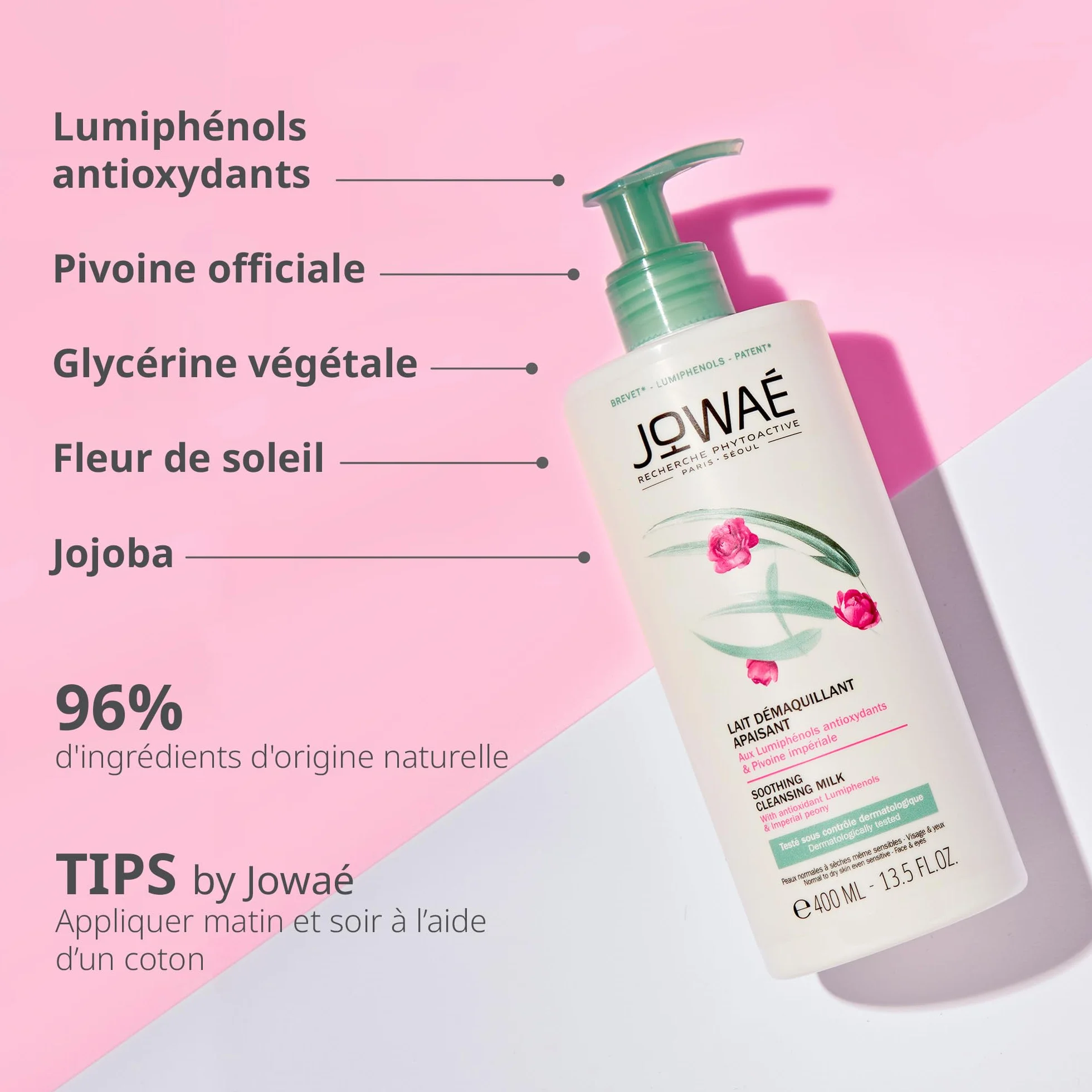 Jowae Lait Demaquillant Apaisant 400 ml