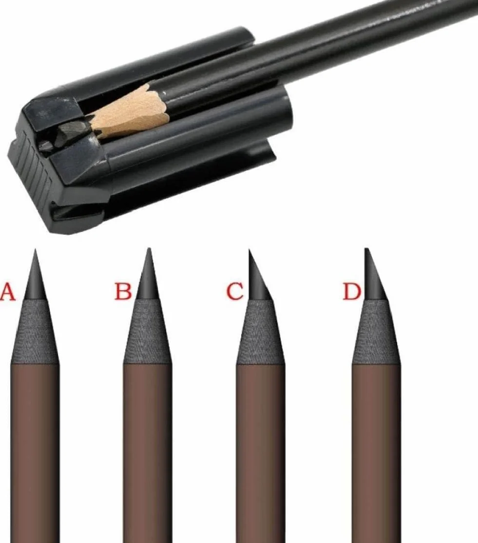 Microblading Taille-crayon à sourcils Pointe d'affûtage fine Outils sourcils semi-permanents