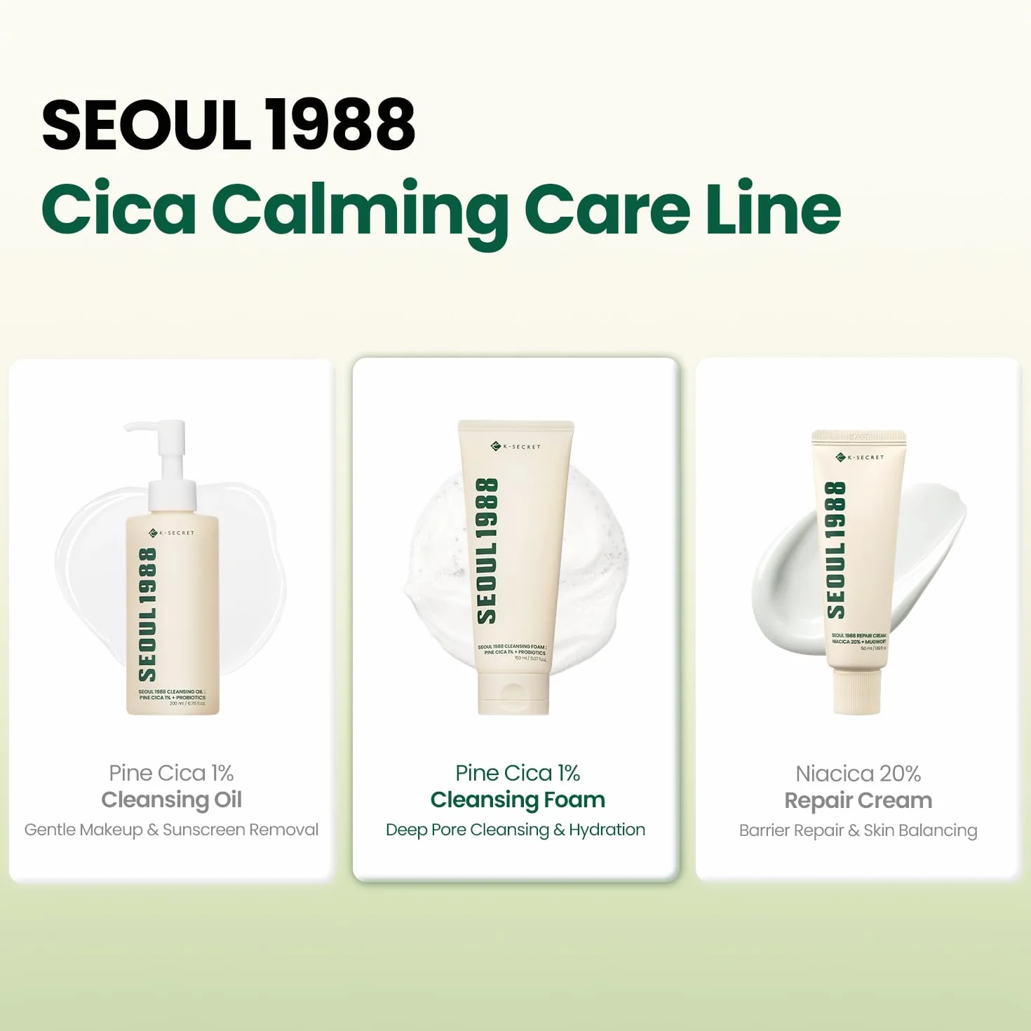 K-SECRET KSECRET SEOUL 1988 Mousse Nettoyante Cica de Pin 1% Probiotiques 150ml