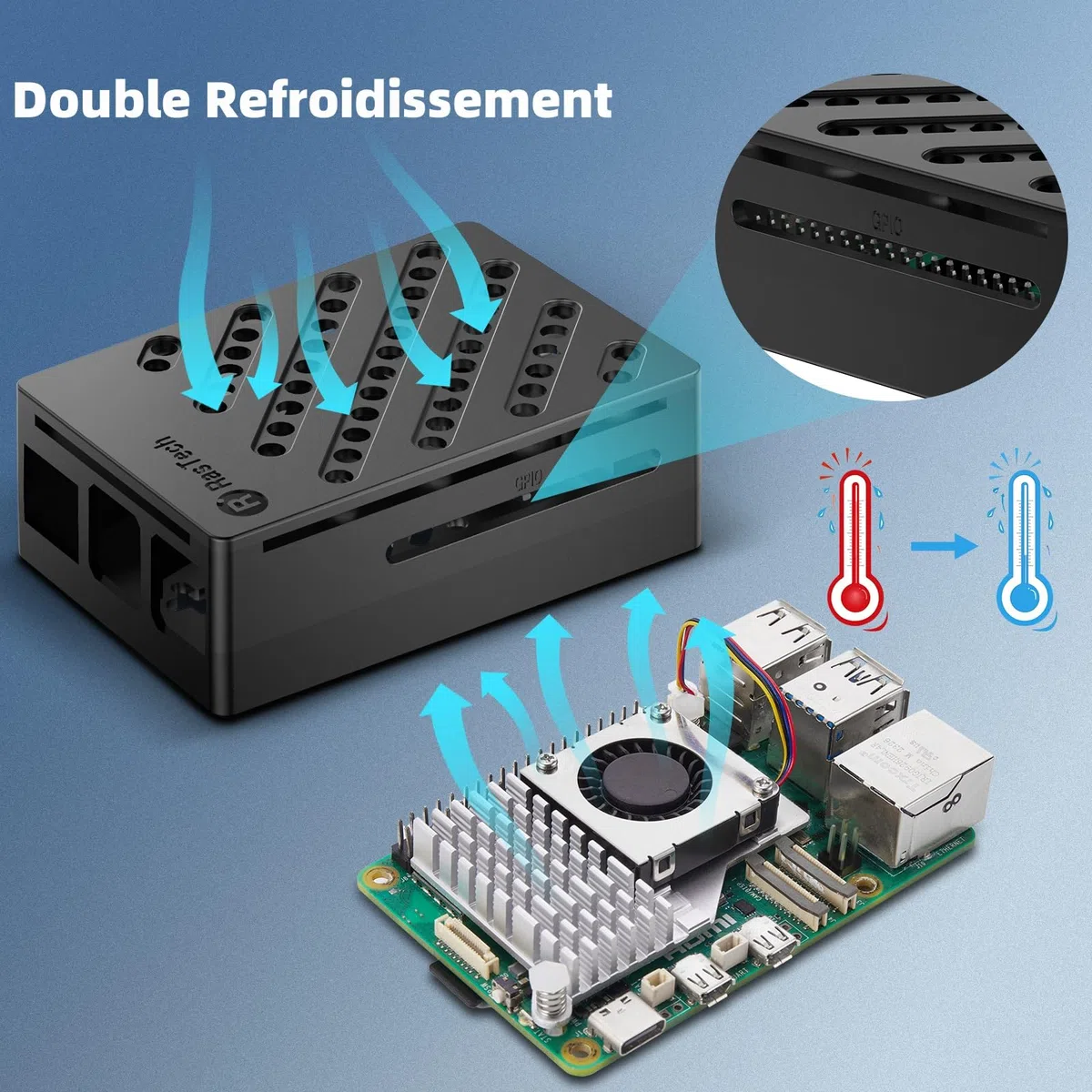 RasTech Starter Kit pour Raspberry Pi 5 4GO avec 64GO Edition