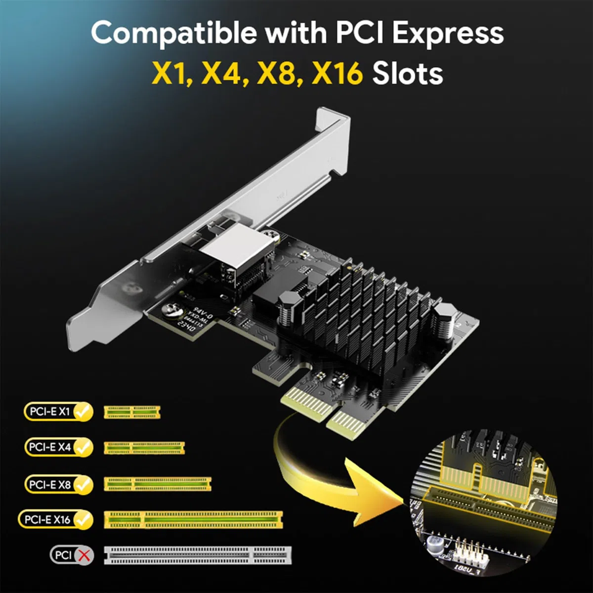 Carte d ' extension Ethernet NWP003, adaptateur LAN PCIe RJ45 5Gbps