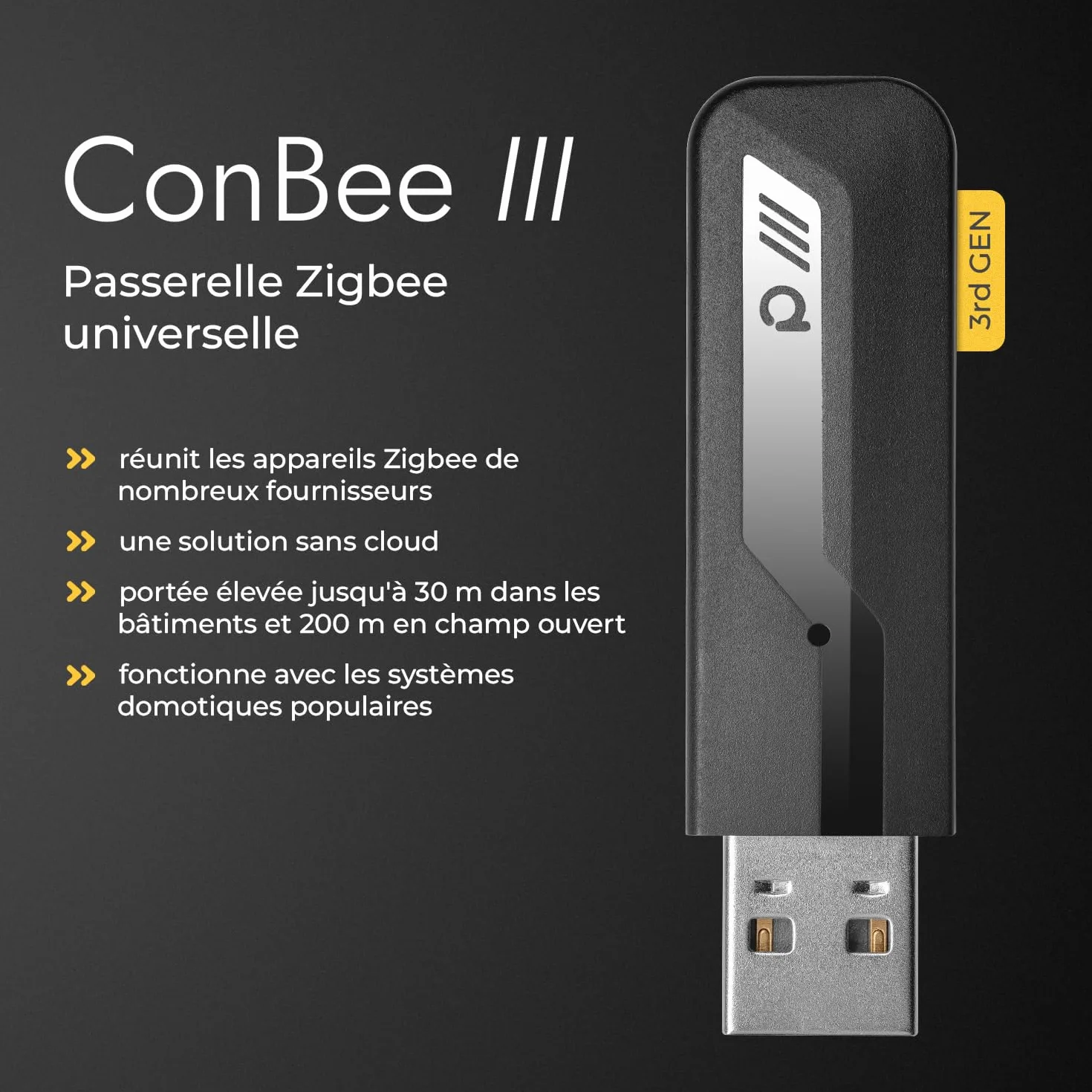 ConBee 3 Dongle USB ZigBee 3.0 Matter Over Thread Bluetooth