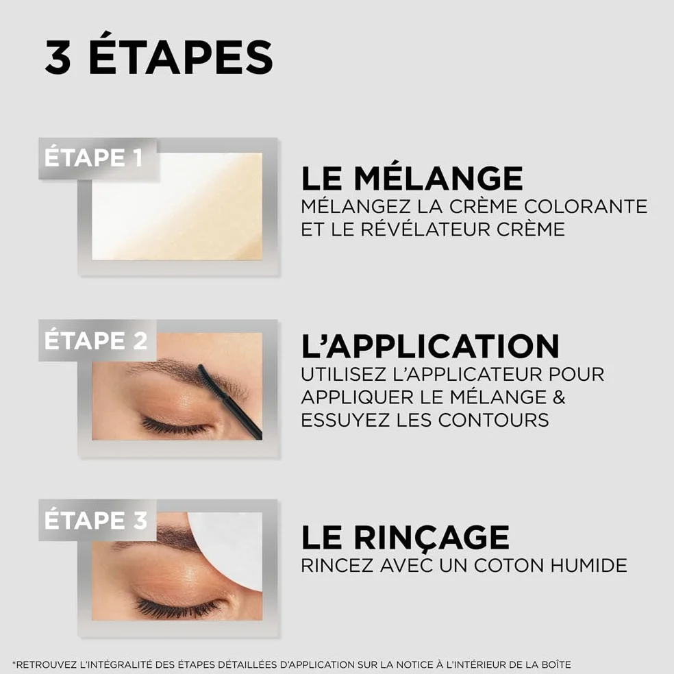 L’Oréal Paris Brow Color Teinture Sourcils Semi-Permanente 5.0 Brunette Tenue 5 Semaines