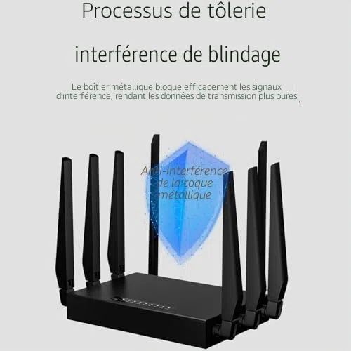 Routeur WiFi 6 Double Bande, 8 Antennes Haute Vitesse 5G CPE, Routeur Gaming pour Asie Centrale, Asie du Sud-Est (1201 Mbit/s)