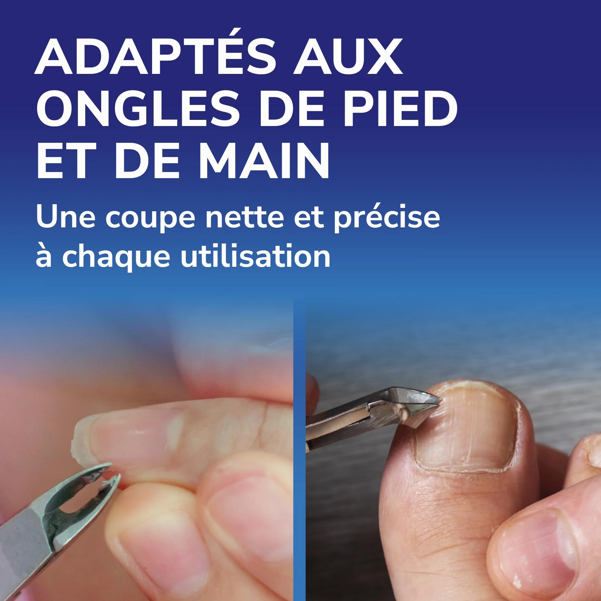 Dr. Scholl’s Ciseaux pour Ongles de pied en Acier Inoxydable, Coupe-ongles robuste pour ongles épais, 1 pièce