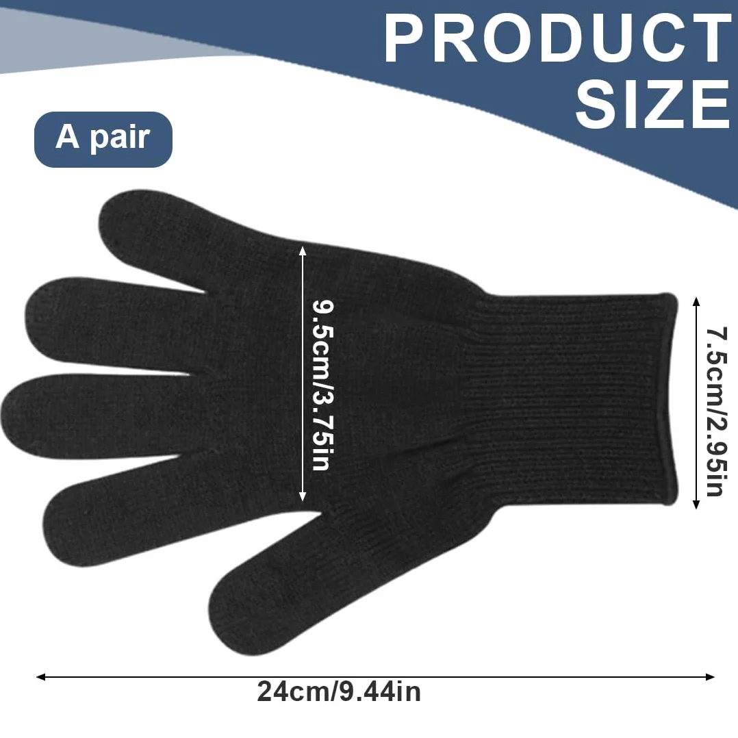 Paire de Gants Résistants à la Chaleur Anti-Brûlure pour Mains Professionnels Taille M
